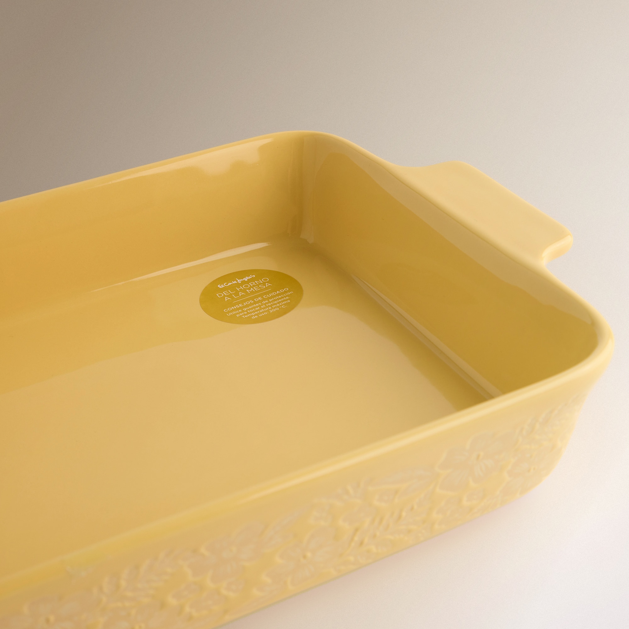 Tabuleiro de Forno de Cerâmica Bakery Amarelo-3
