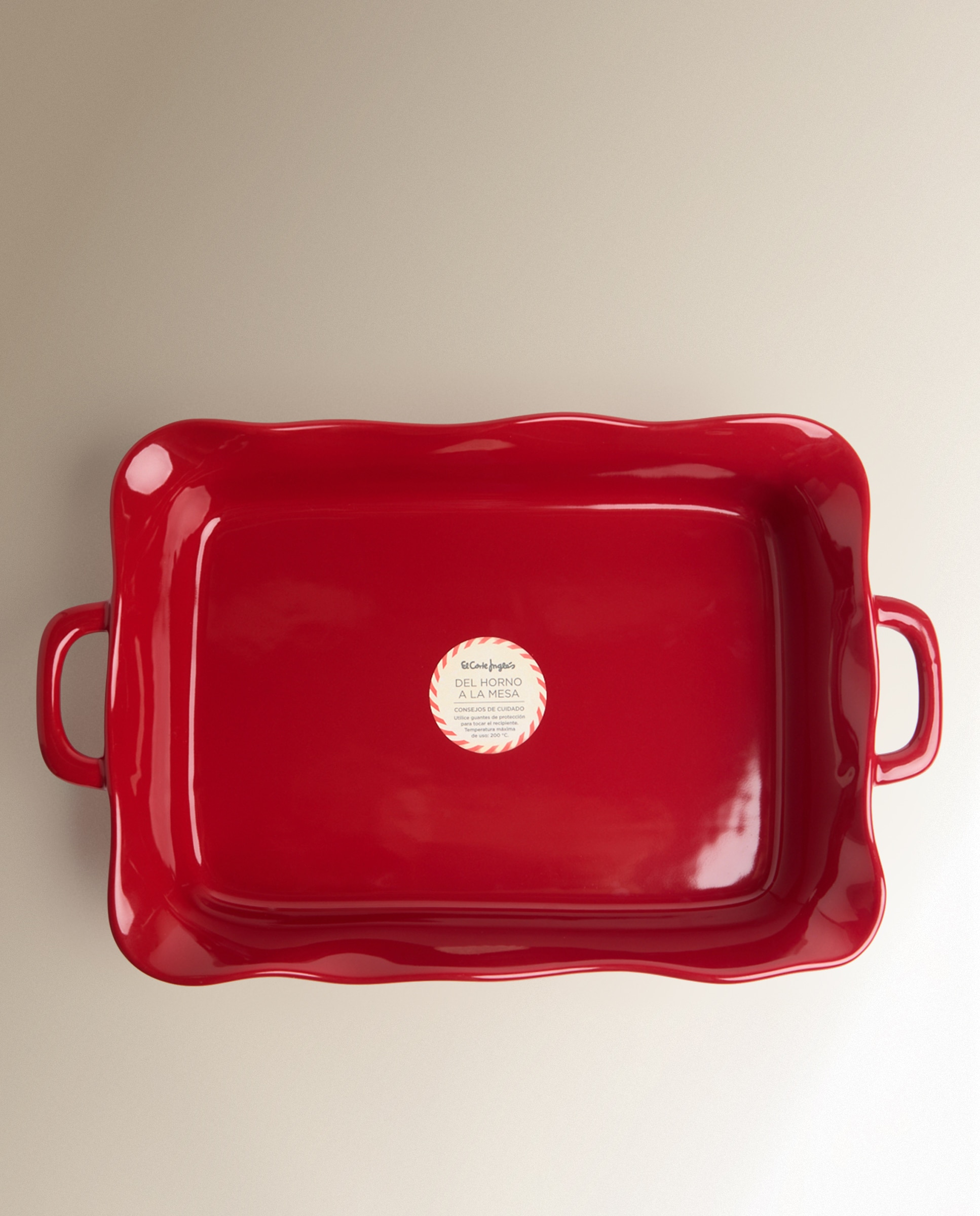 Fuente de horno de cerámica Navidad - Rojo 35 x 21,7 cm Rojo-2