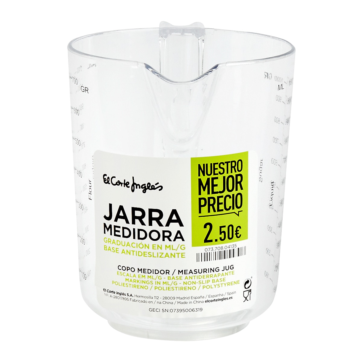 Jarra medidora con base antideslizante Nuestro mejor Precio - El Corte Inglés Cristal-2