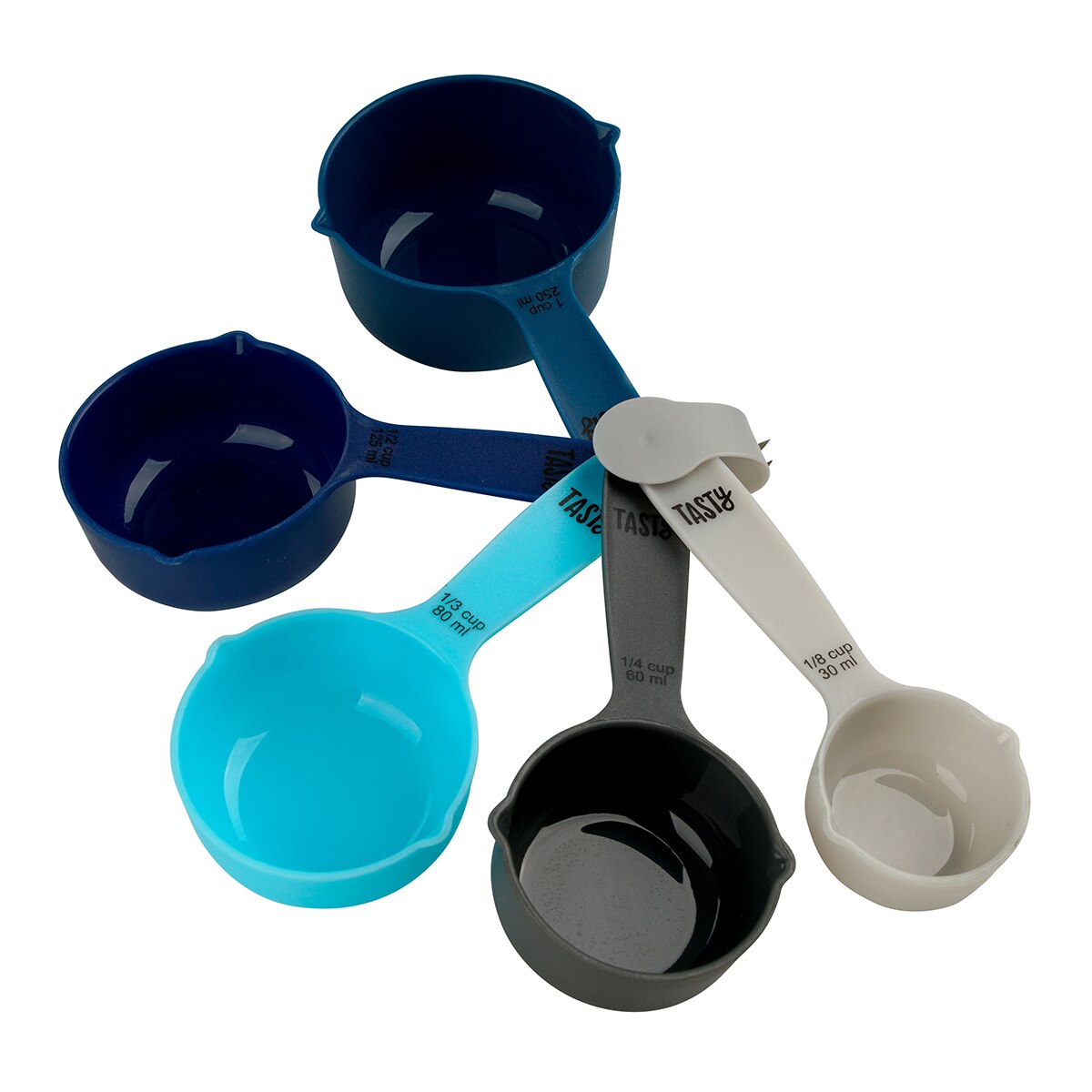 Set de 10 cucharas y tazas medidoras Tasty Gris-3