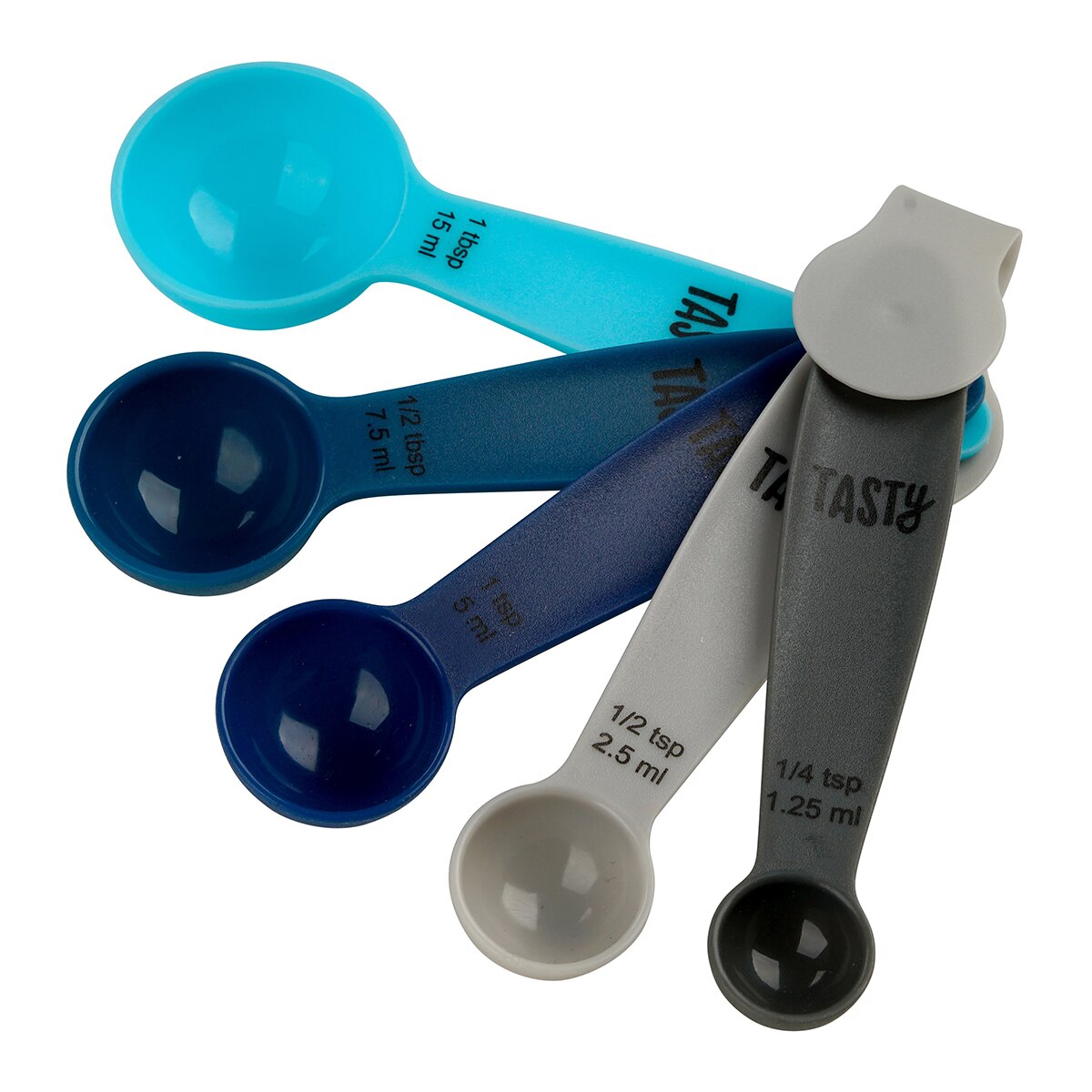 Set de 10 cucharas y tazas medidoras Tasty Gris-4