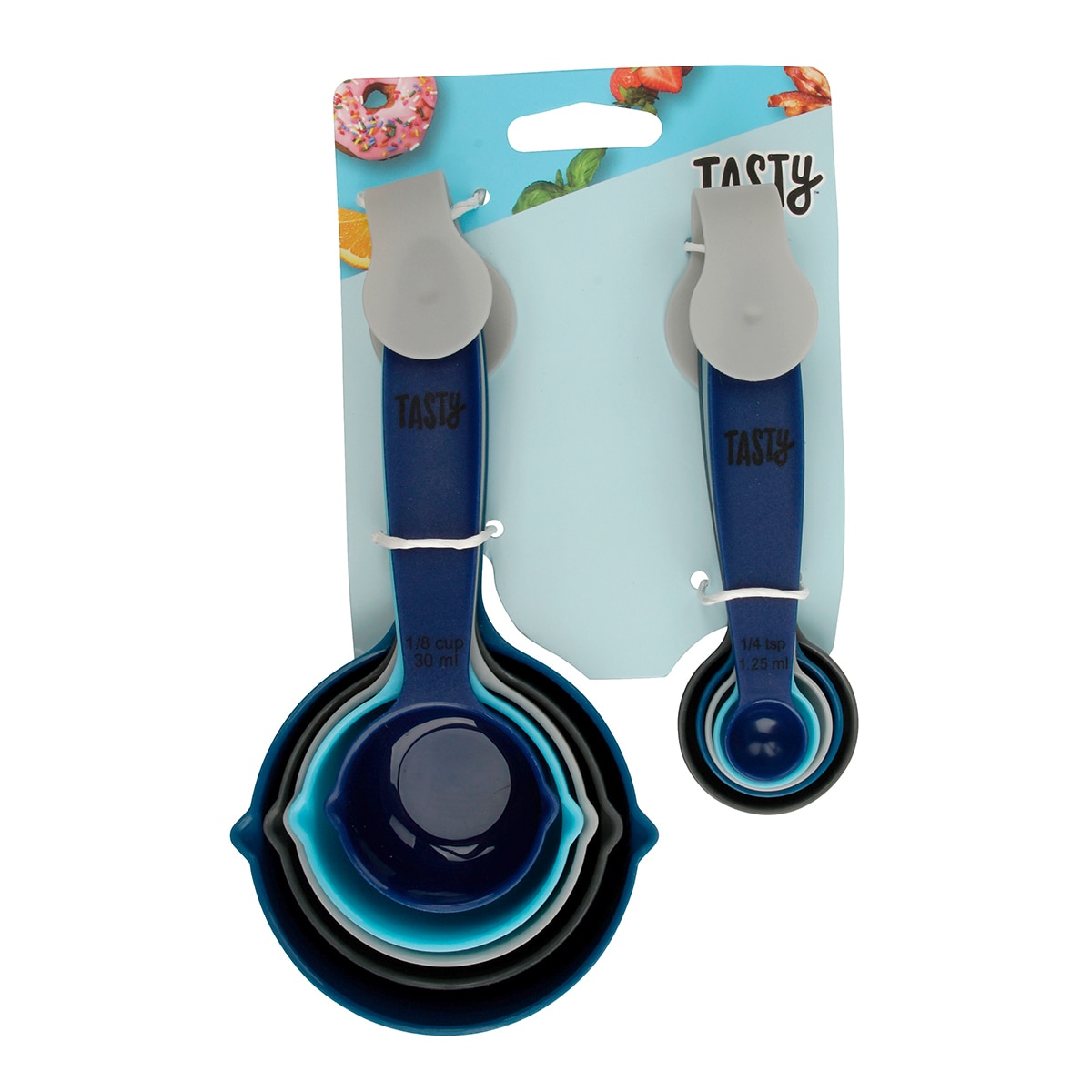Set de 10 cucharas y tazas medidoras Tasty Gris-9