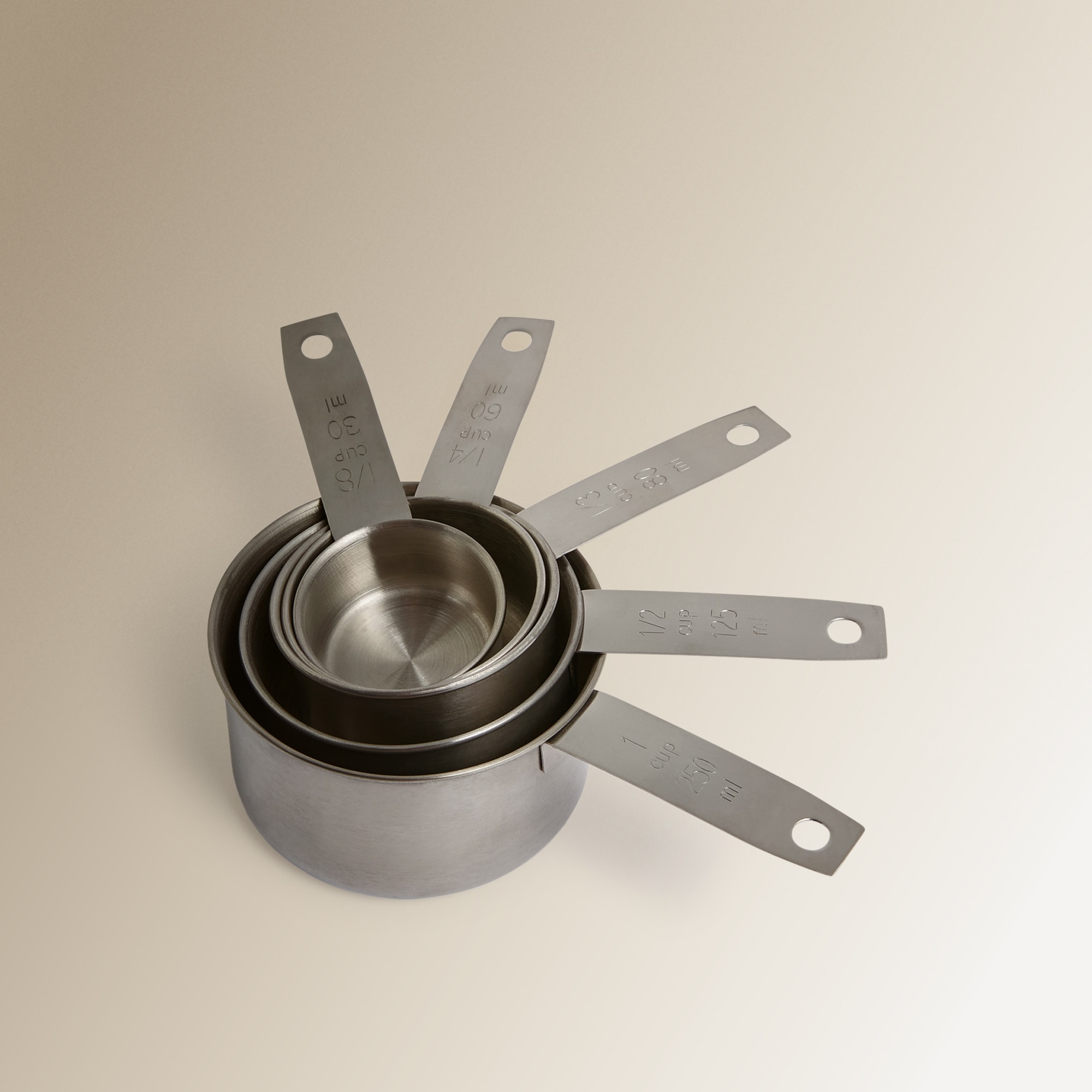 Conjunto de 5 Chávenas Medidoras de Aço Inoxidável Aço-2