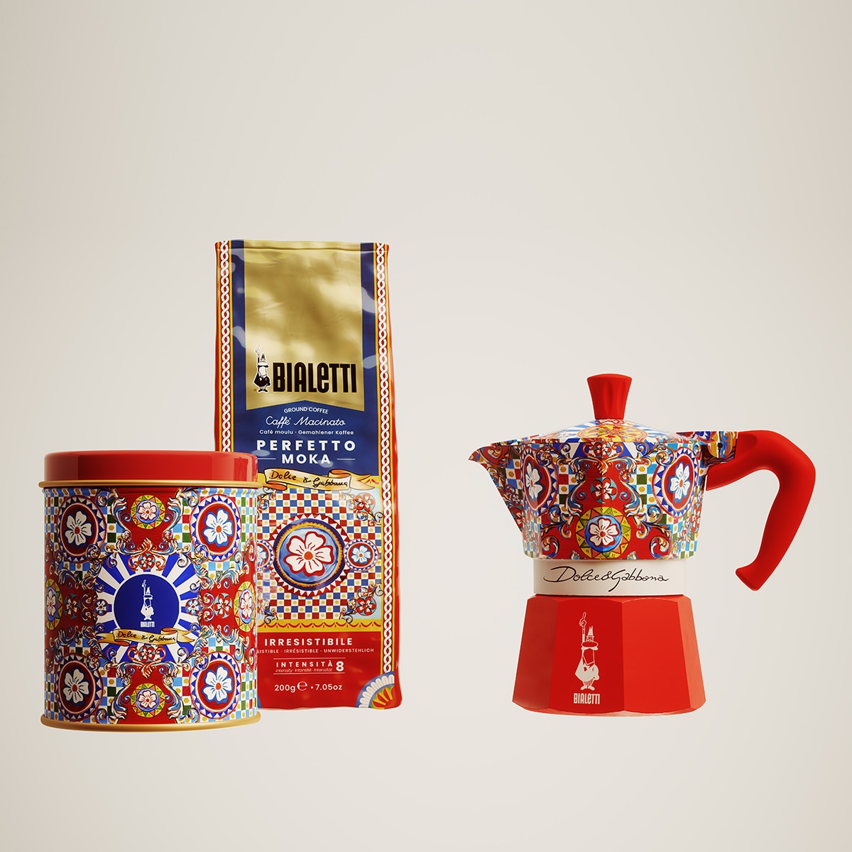 Conjunto de Frasco e Café Moka Dolce & Gabbana Multicolor-6