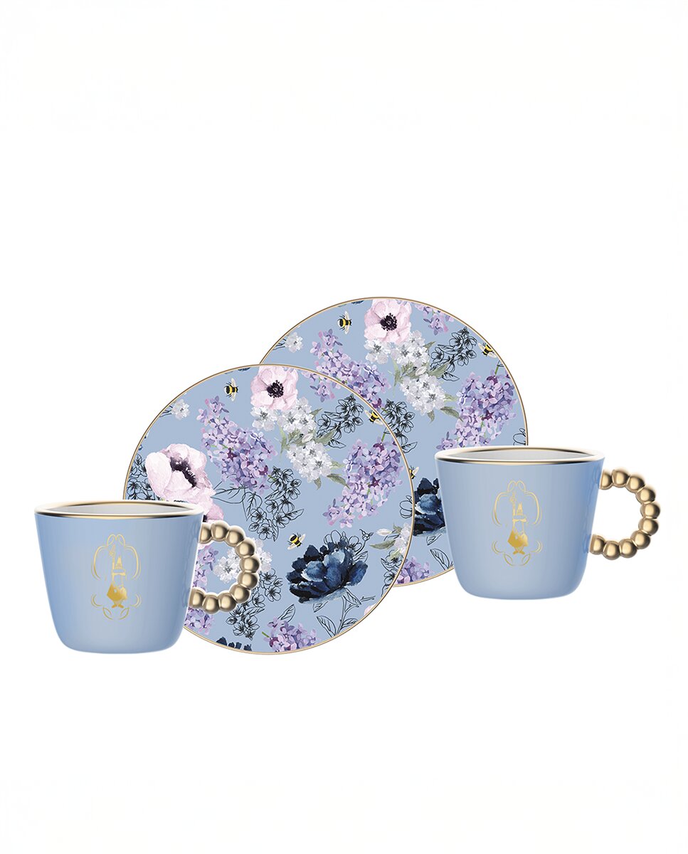 Juego de 2 tazas de café con platos Bridgerton Bialetti