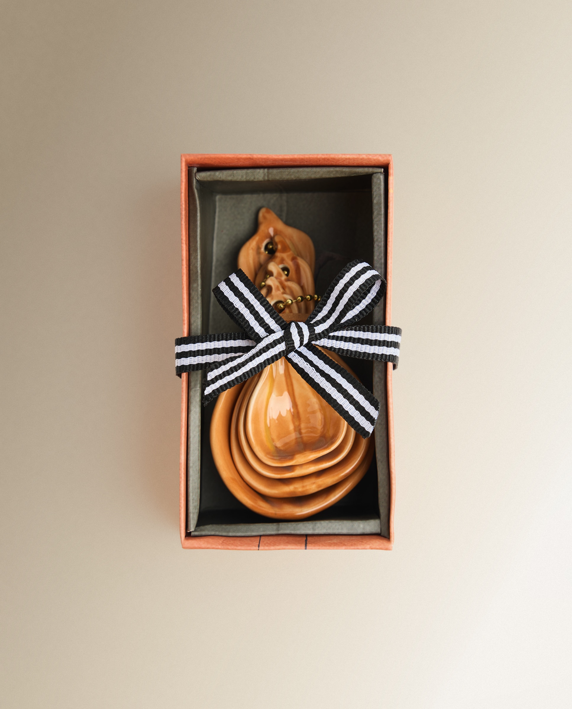 Conjunto de 4 Colheres Medidoras Abóbora Halloween Laranja-5