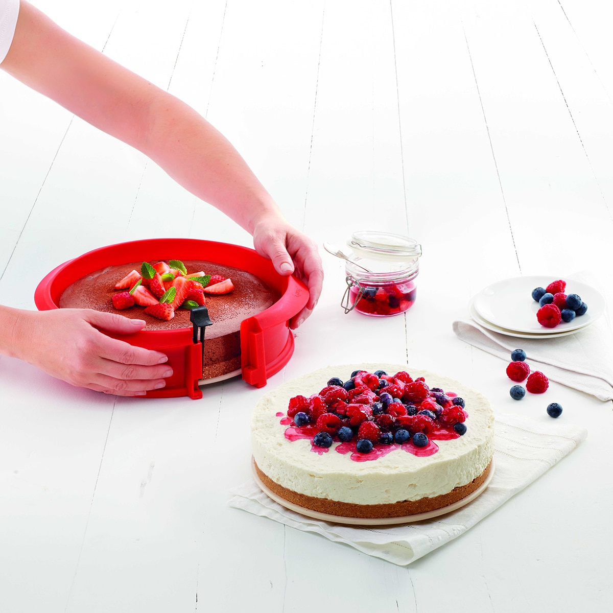 Prato de cerâmica Springform Lékué Branco-2