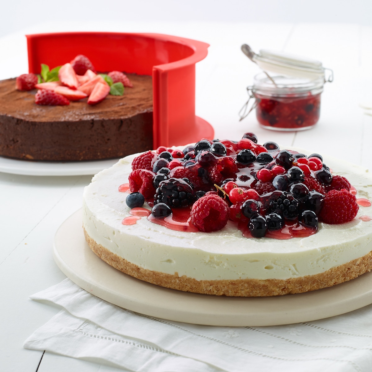 Prato de cerâmica Springform Lékué Branco-3