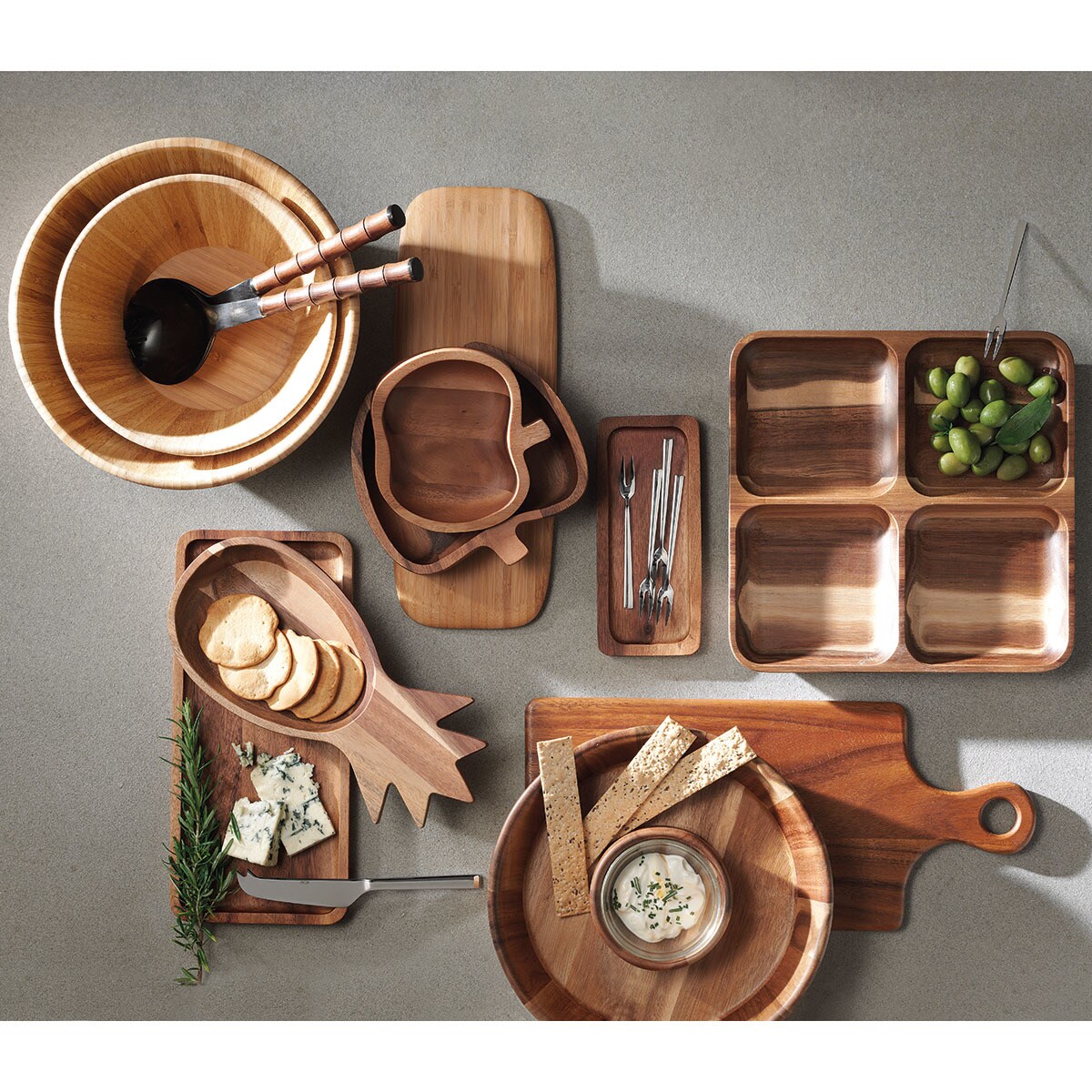 Bandeja Acácia El Corte Inglés Castanho-7