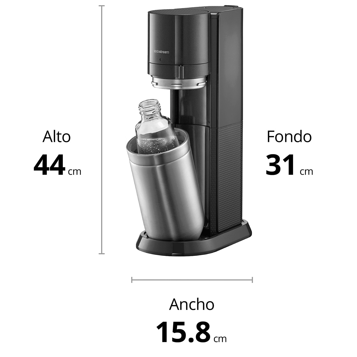 Máquina Duo para Carbonatar Água Preto-8