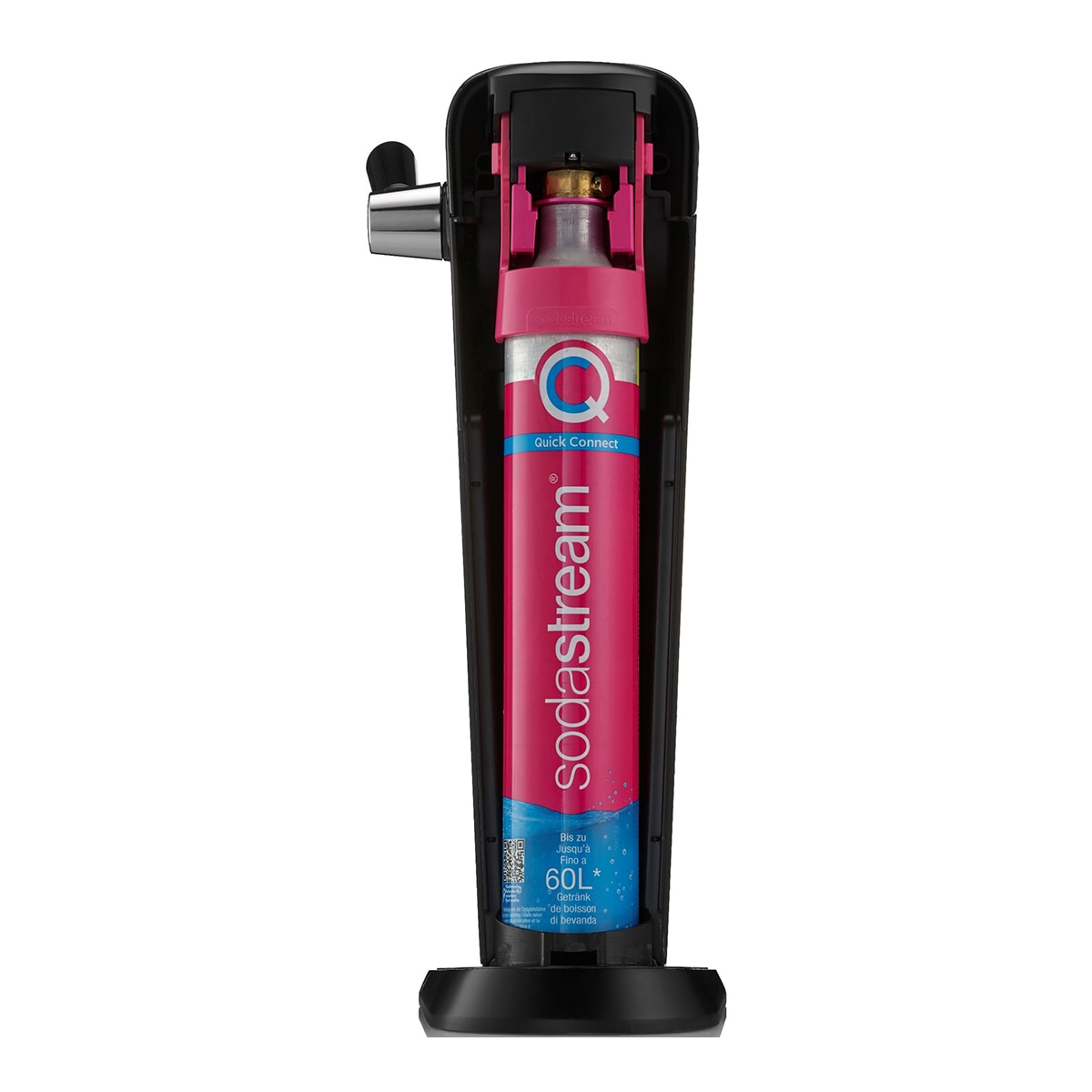 Máquina de Carbonatação de Água com Cilindro e Frasco Art - Preto Preto-4