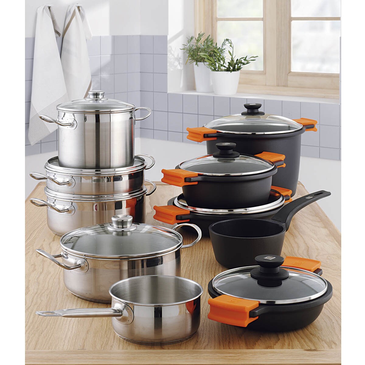 Trem de cozinha de 5 peças Profesional Bra Aço-4