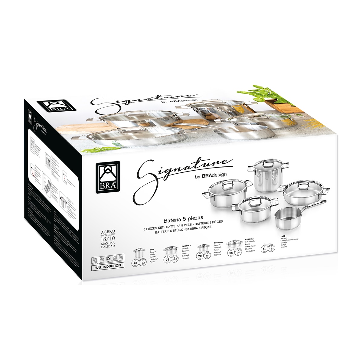 Trem de cozinha de 5 peças Signature Aço-4