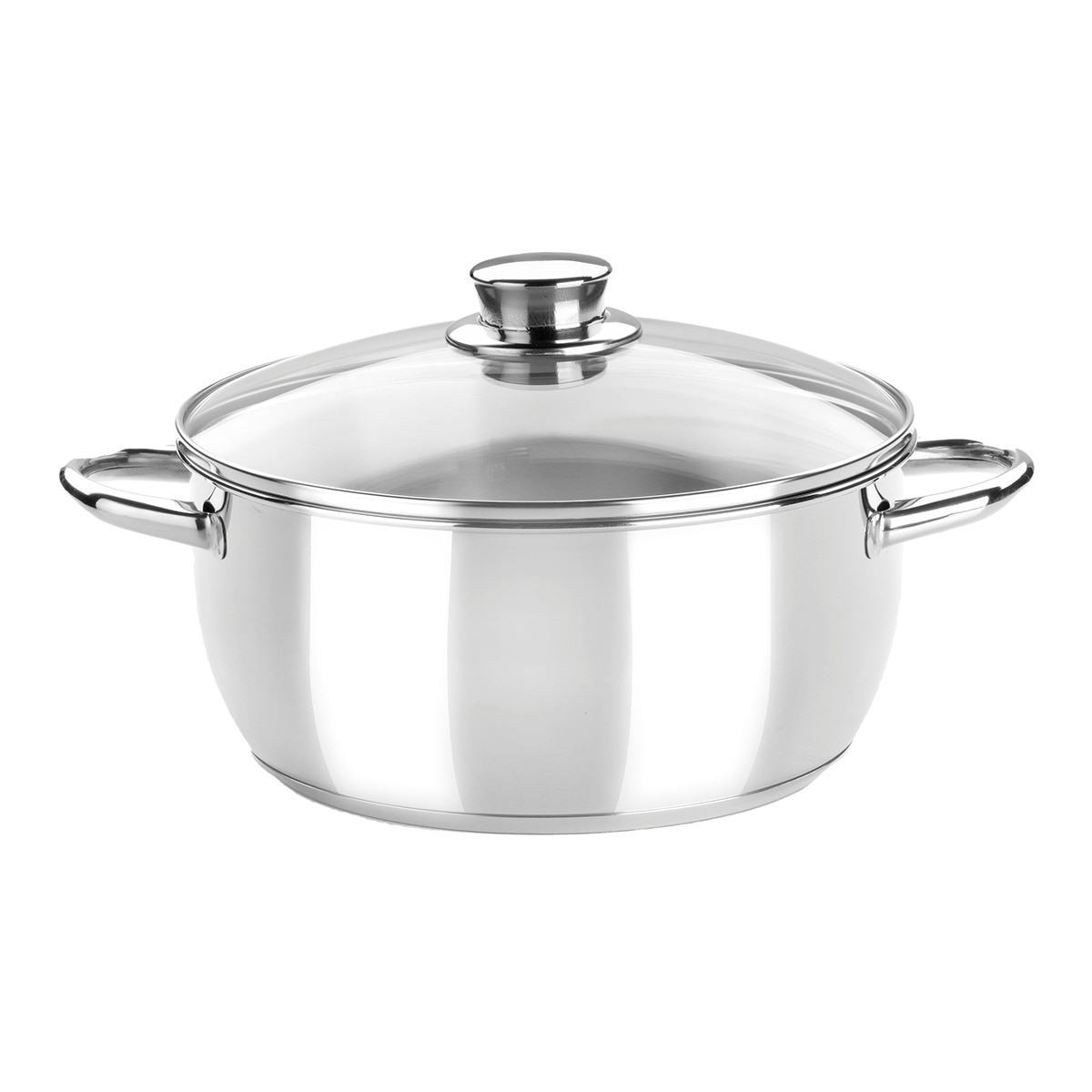 Batería de cocina de 5 piezas con tapa de vidrio Óptima Monix Acero-2