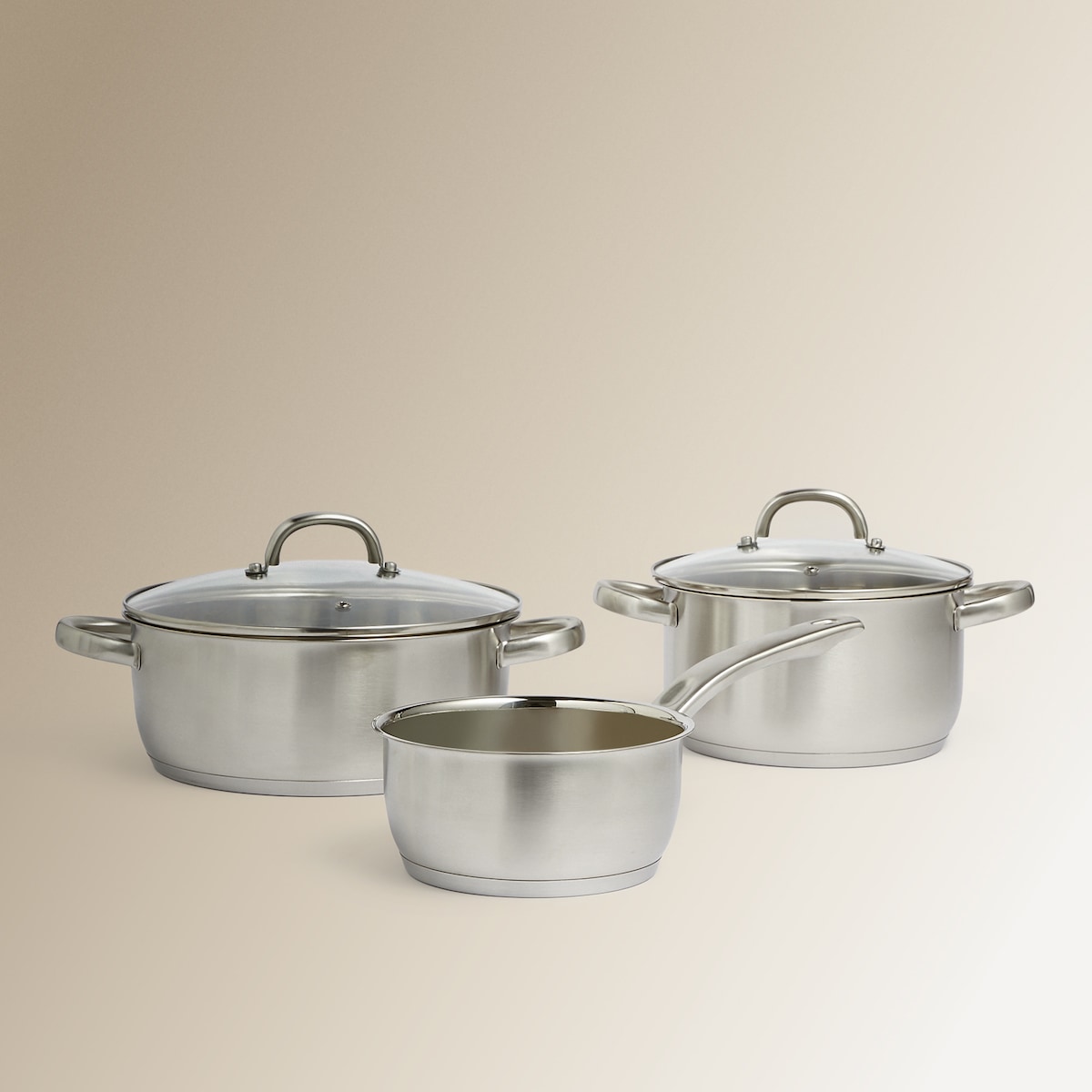 Batería de cocina 3 piezas Nuestro Mejor Precio - El Corte Inglés Acero-1