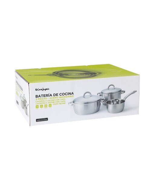 Batería de cocina 3 piezas Nuestro Mejor Precio - El Corte Inglés Acero-10