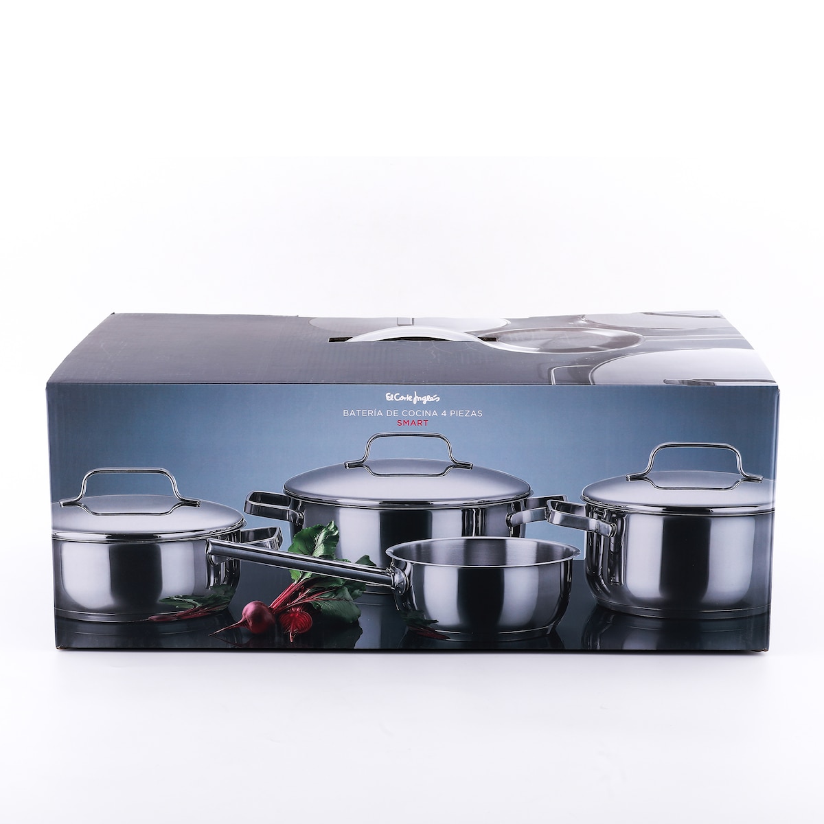Batería de 4 piezas de acero inoxidable El Corte Inglés Acero-2