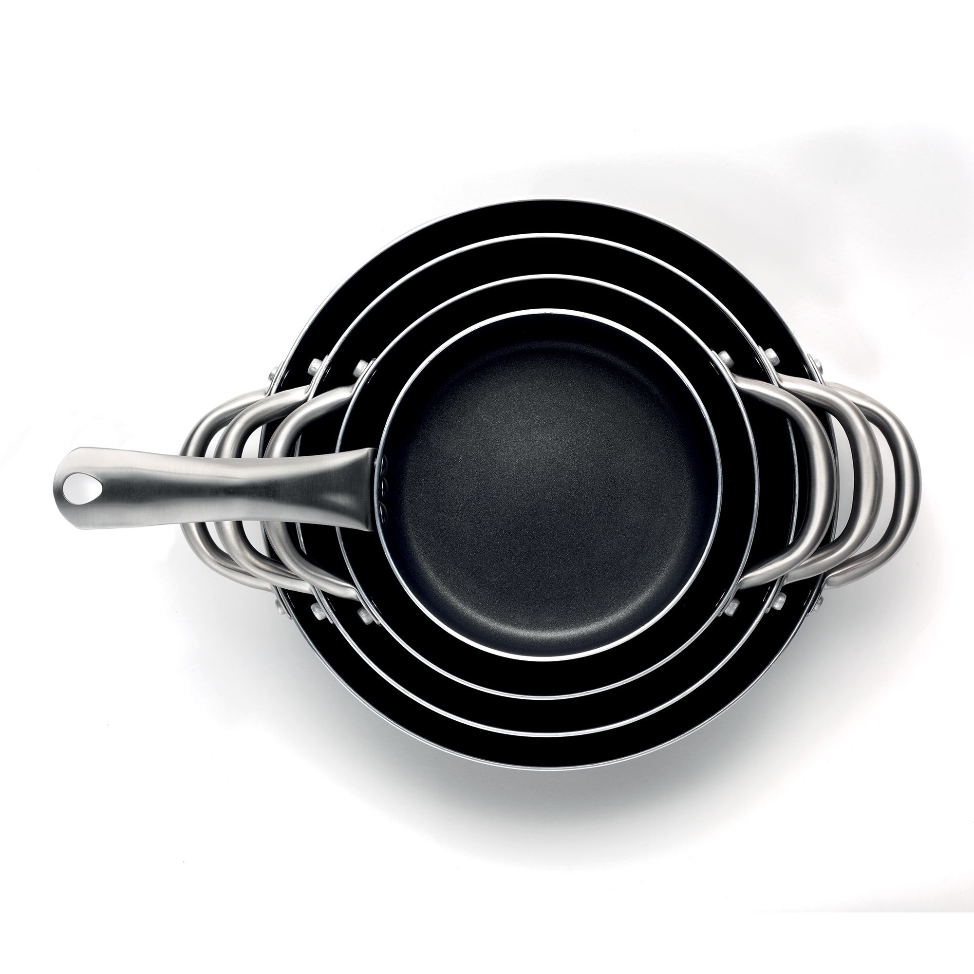 Batería de cocina de 4 piezas Aluminio Basics El Corte Inglés Negro-3
