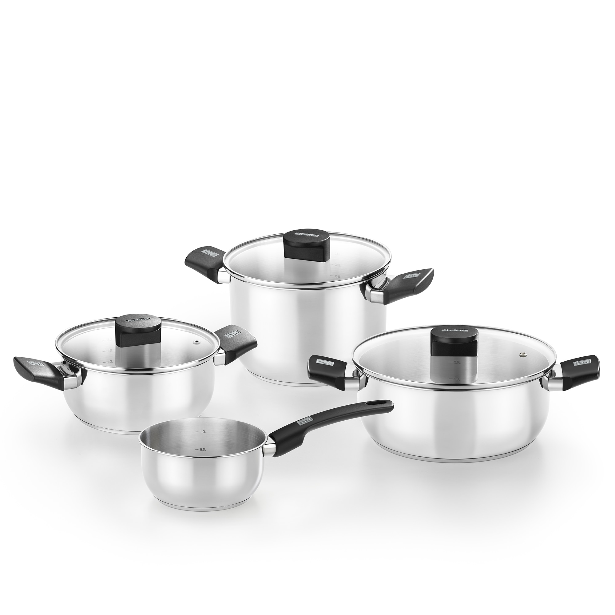 Imagen 0 de Batería de 4 piezas de acero inoxidable Élite Monix