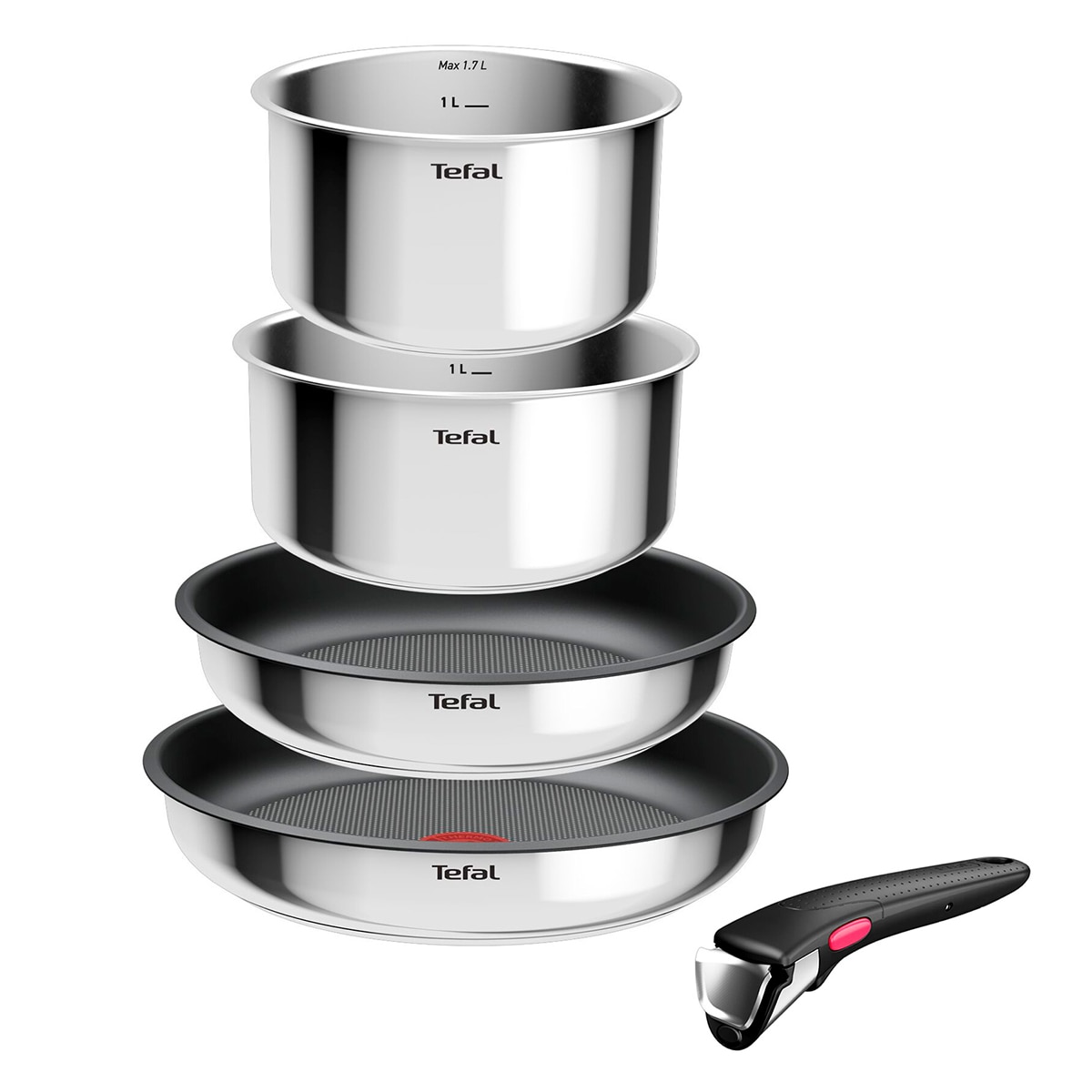 Conjunto de 4 Peças de Aço Inoxidável + Cabo Amovível Ingenio Aço-3