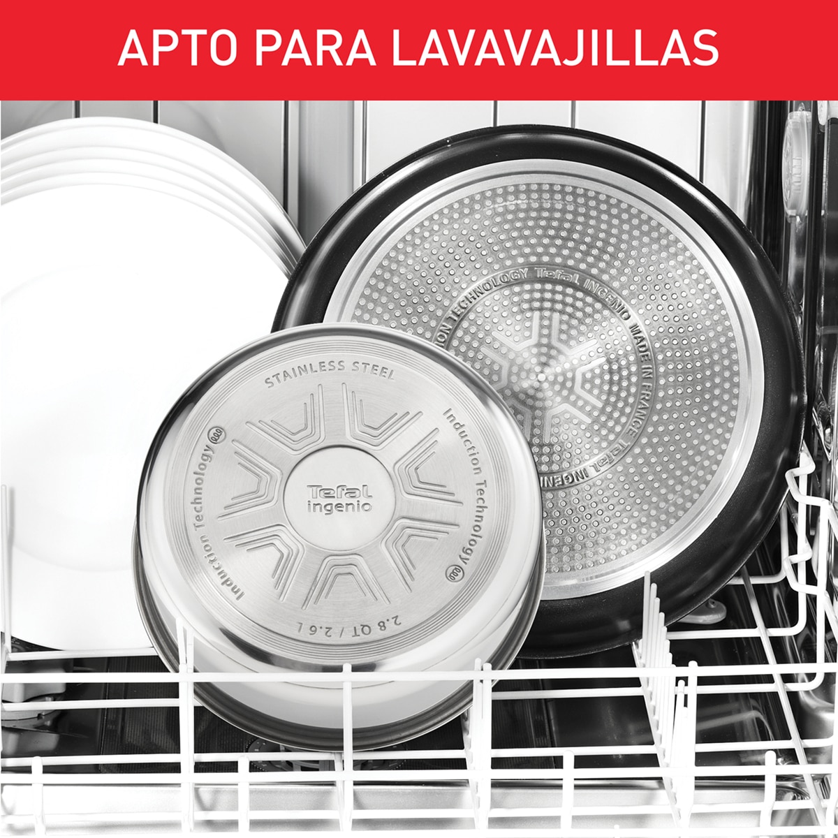 Conjunto de 4 Peças de Aço Inoxidável + Cabo Amovível Ingenio Aço-8