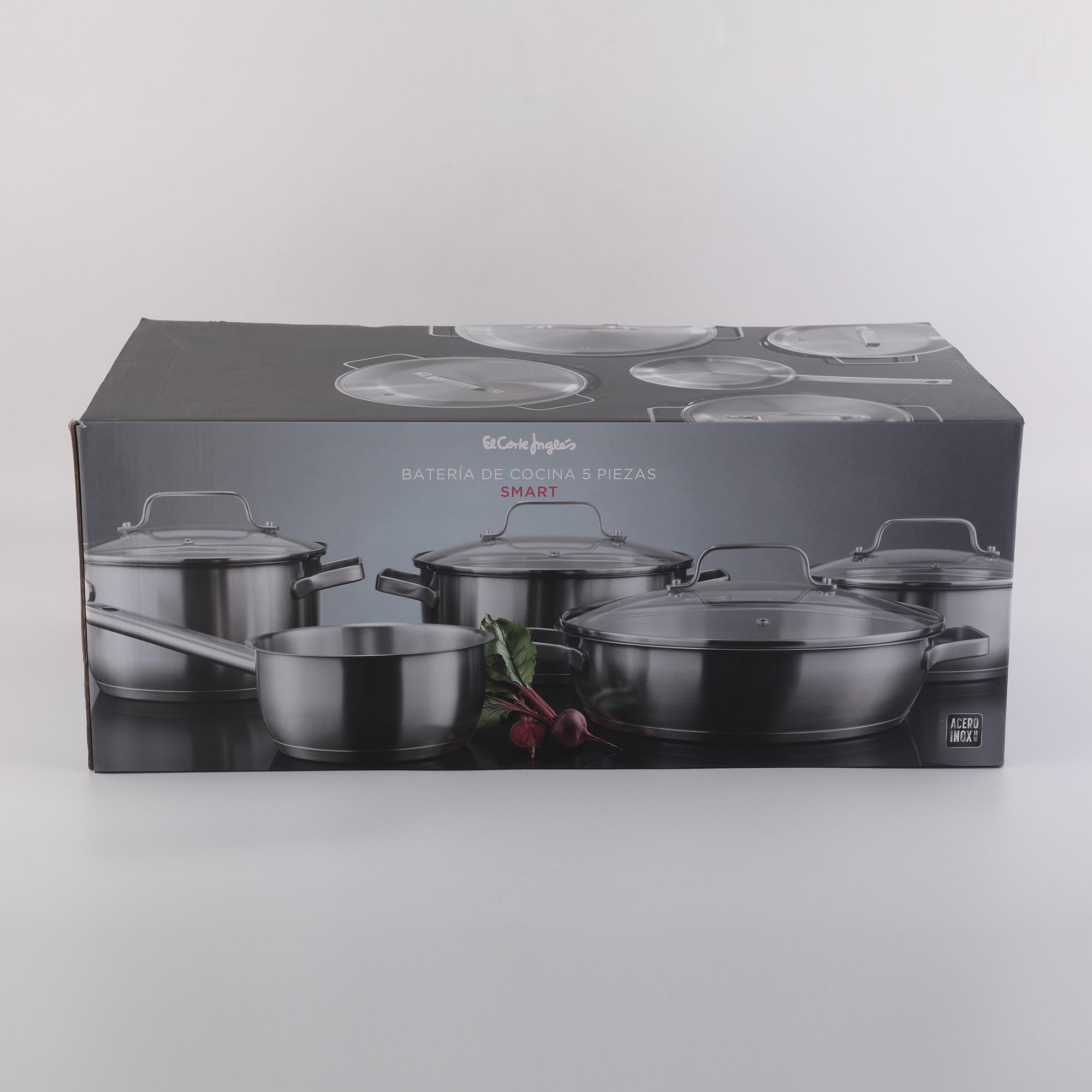 Trem de Cozinha de 5 Peças de Aço Inoxidável sem Antiaderente Smart Aço-14