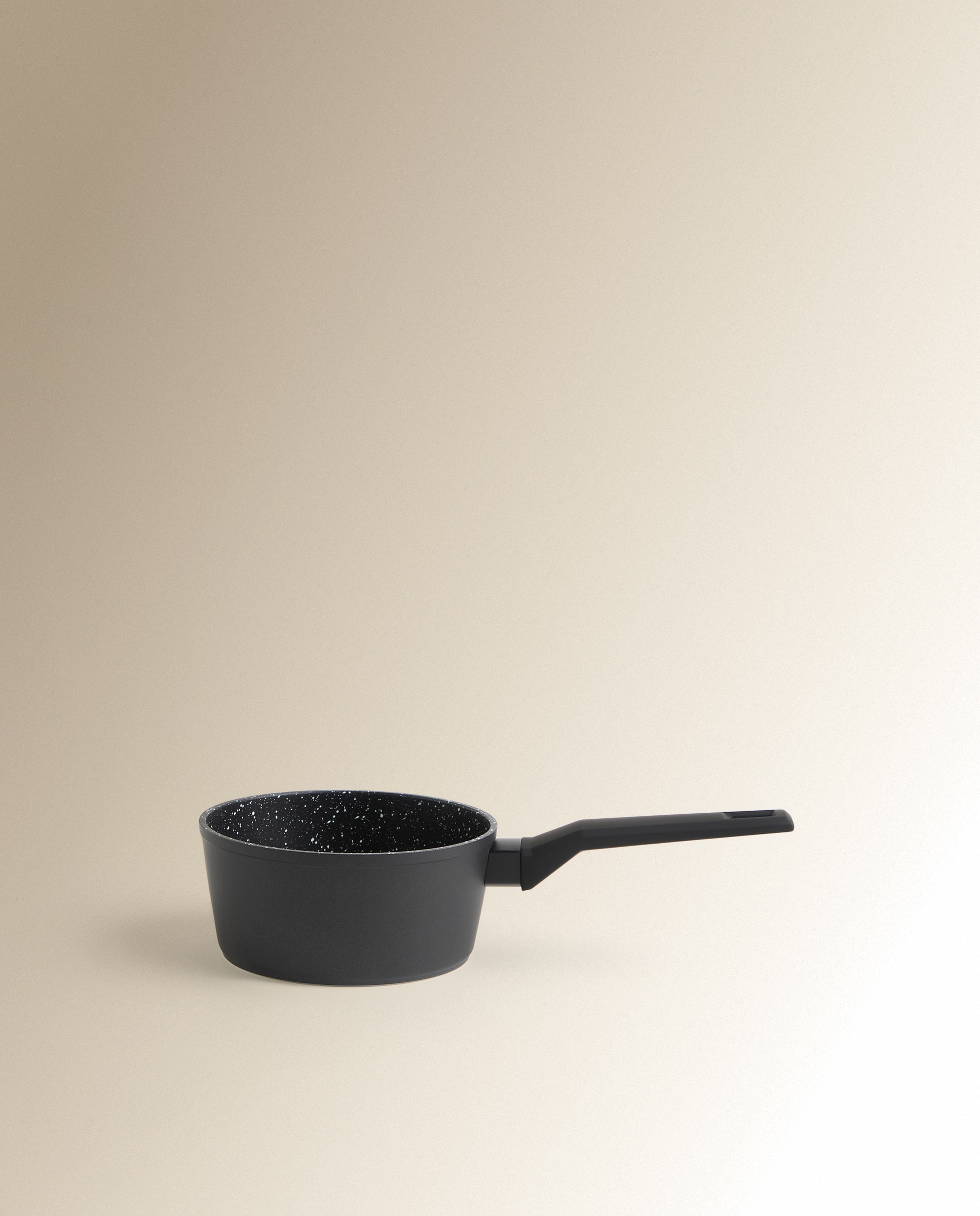 Batería de cocina de 4 piezas de aluminio forjado efecto piedra Stone.. Negro-5