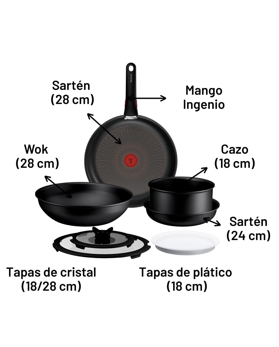 Conjunto Ingenio Excellence Fusion 8 Peças Preto-8
