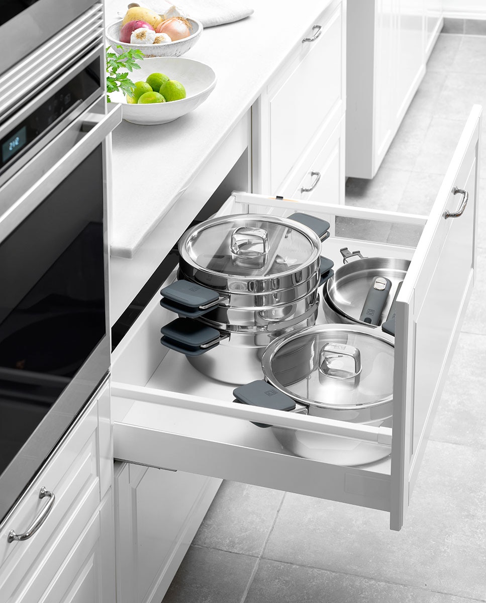 Set de cocina Bra Compac Inox 4 piezas+mango y tapa - Acero Acero-4