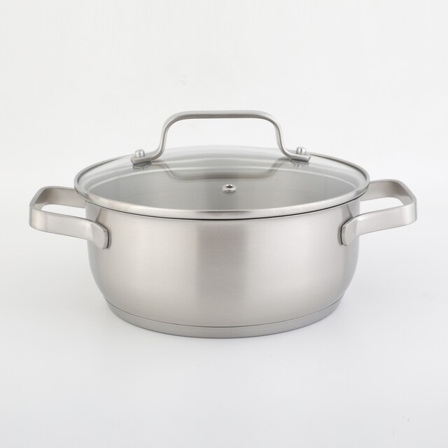 Imagen 0 de Cacerola de acero inoxidable sin antiadherente con tapa Smart