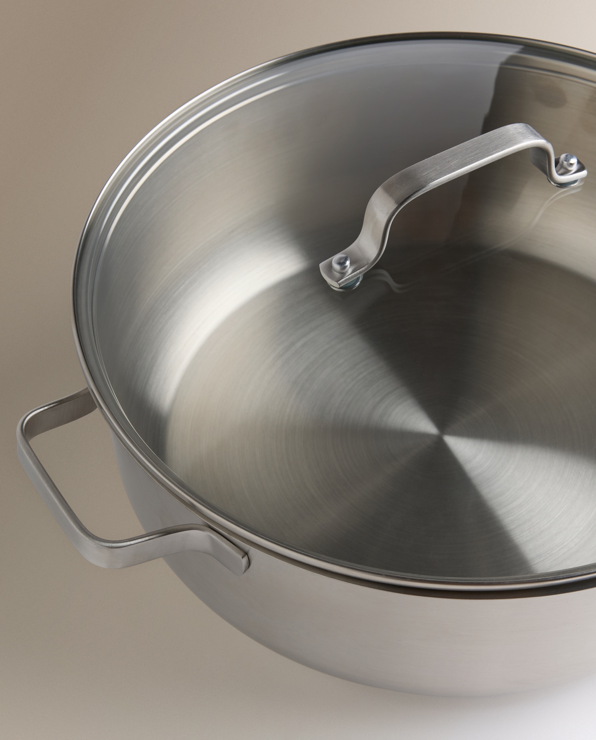 Caçarola de Aço Inoxidável sem Antiaderente com tampa Smart Aço-2
