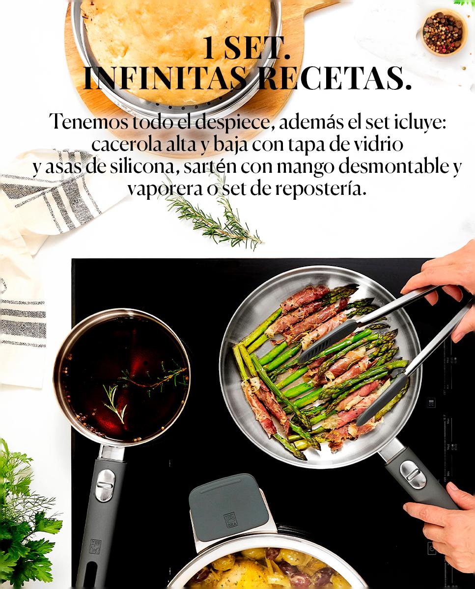 Imagen 7 de Cacerola alta Bra Compac Inox 26 cm - Acero Acero