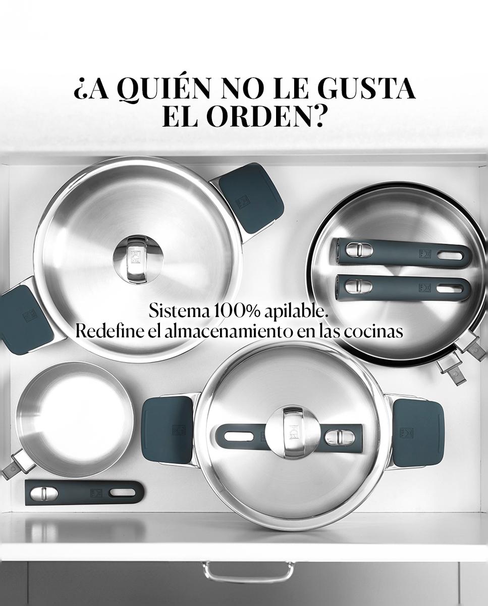 Imagen 5 de Cacerola baja Bra Compac Inox 24 cm - Acero Acero
