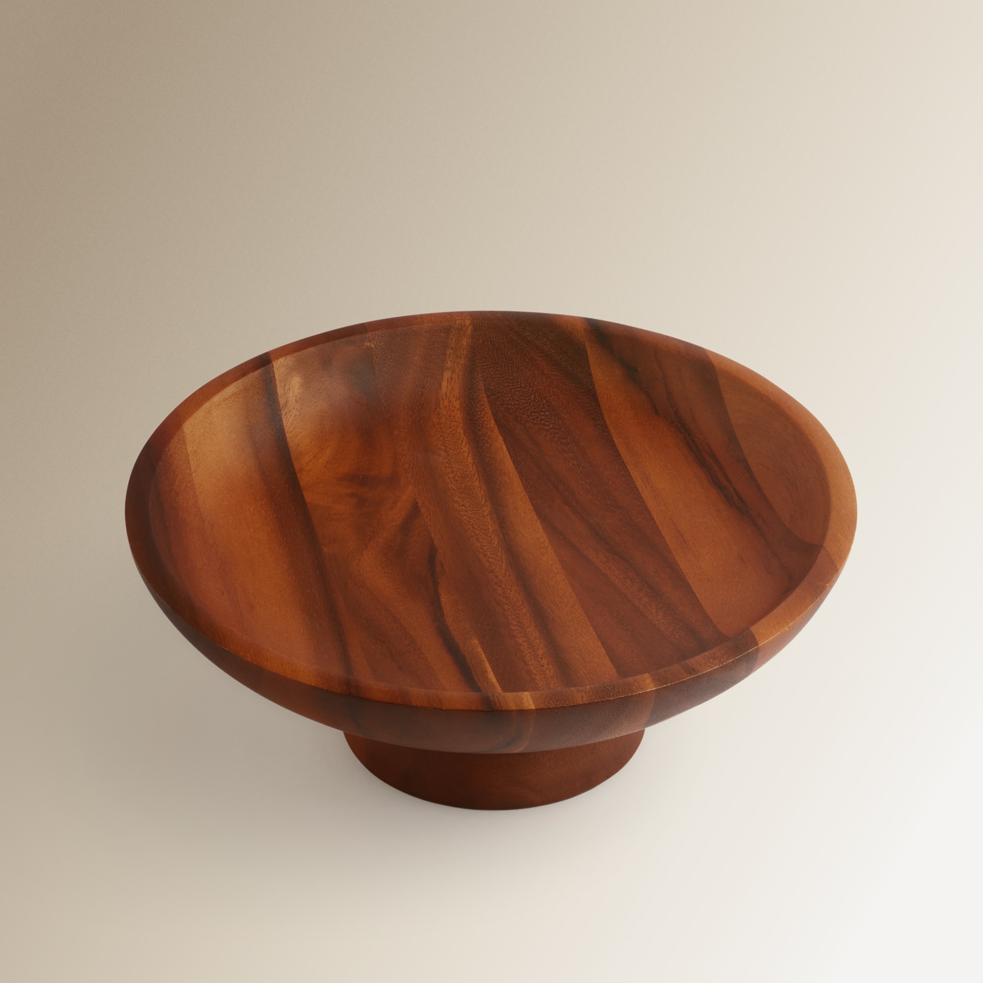 Fruteira com base de madeira de acácia Natural-1