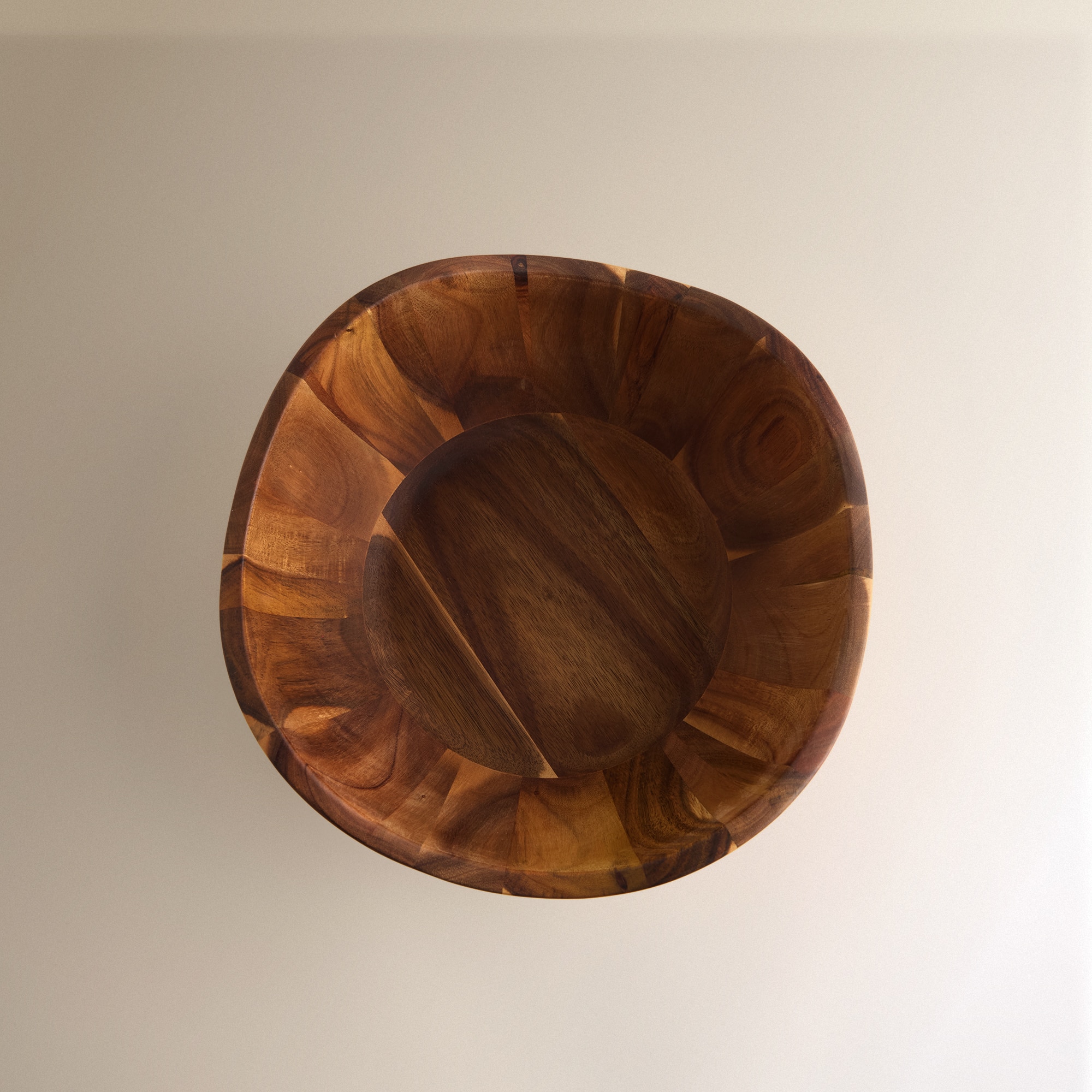 Fruteira de Madeira de Acácia Tempero Natural-3