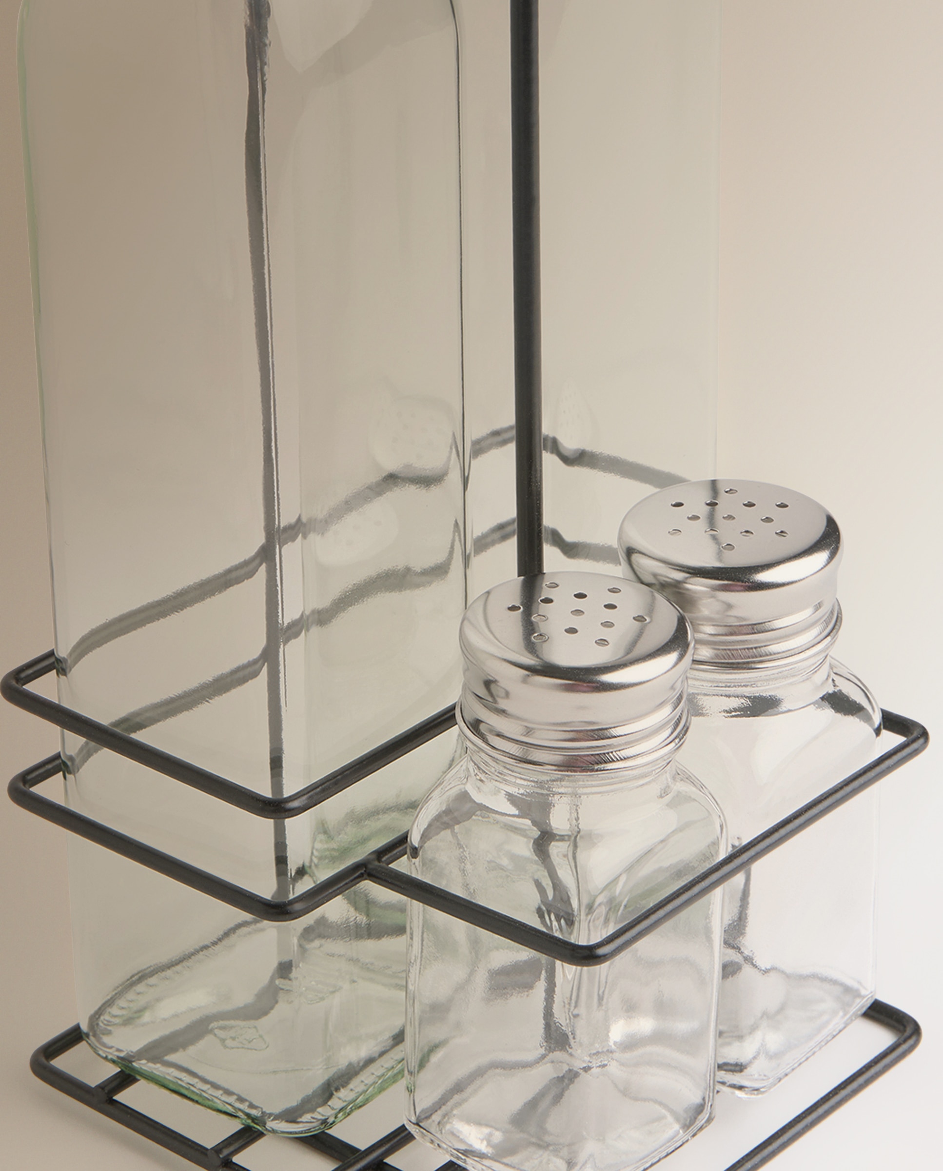 Conjunto para temperos de 4 peças de vidro Transparente-2
