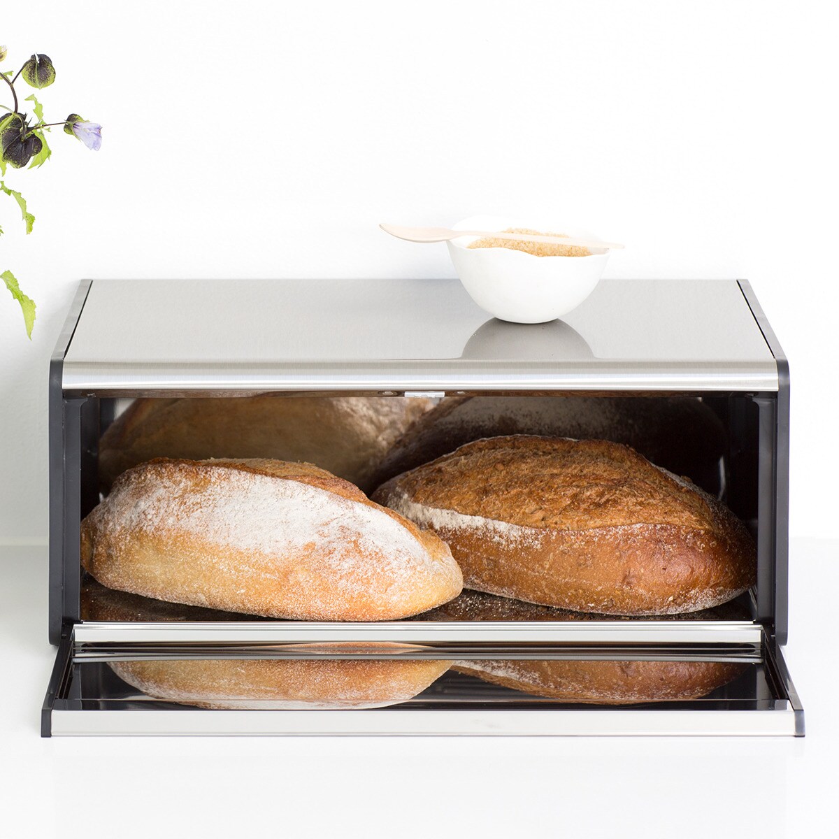 Cesto de pão com tampa abatível Classic Brabantia Aço-4