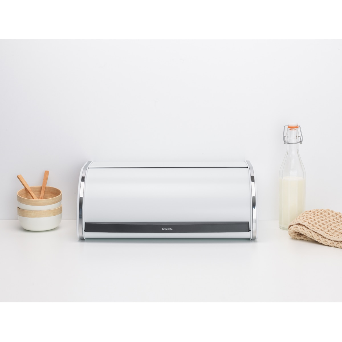 Cesto de pão com tampa basculante Classic Brabantia Aço-3
