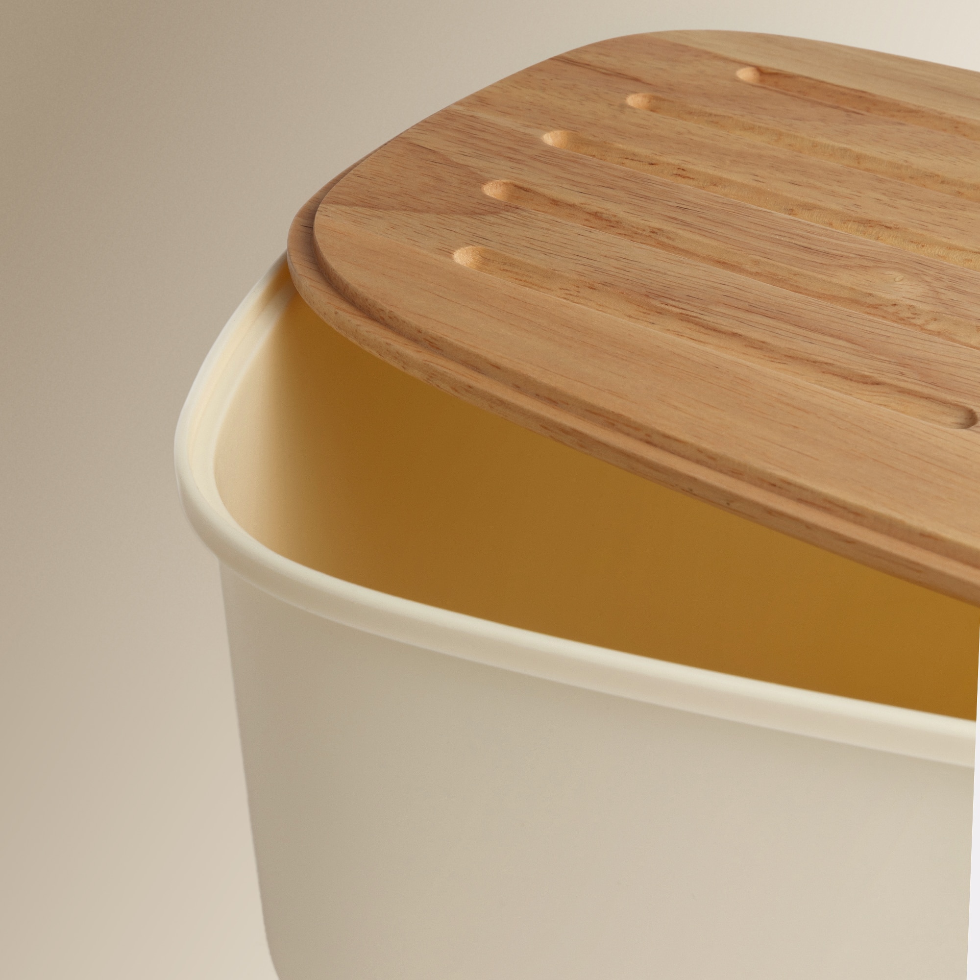 Panera con tapa de madera El Corte Inglés Beige-3