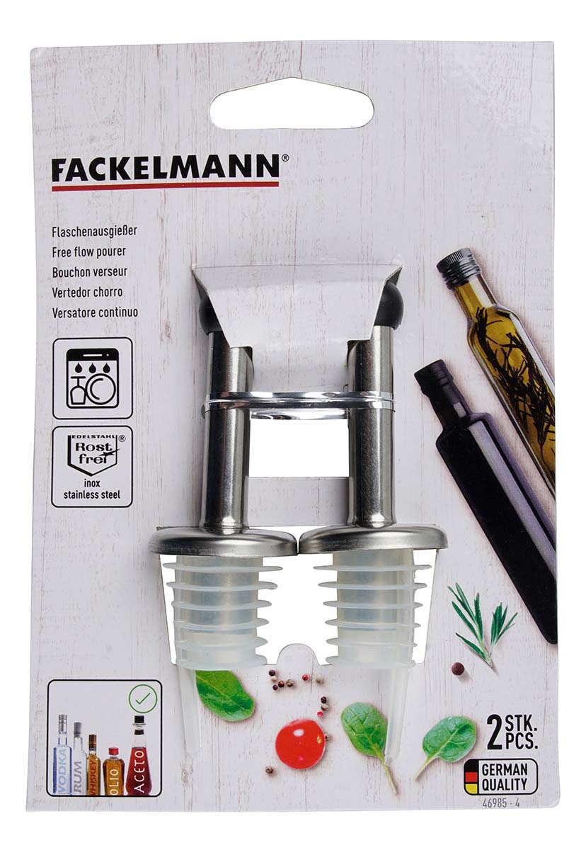 Set de 2 tapones vertedores Tiras Fackelmann Acero-4