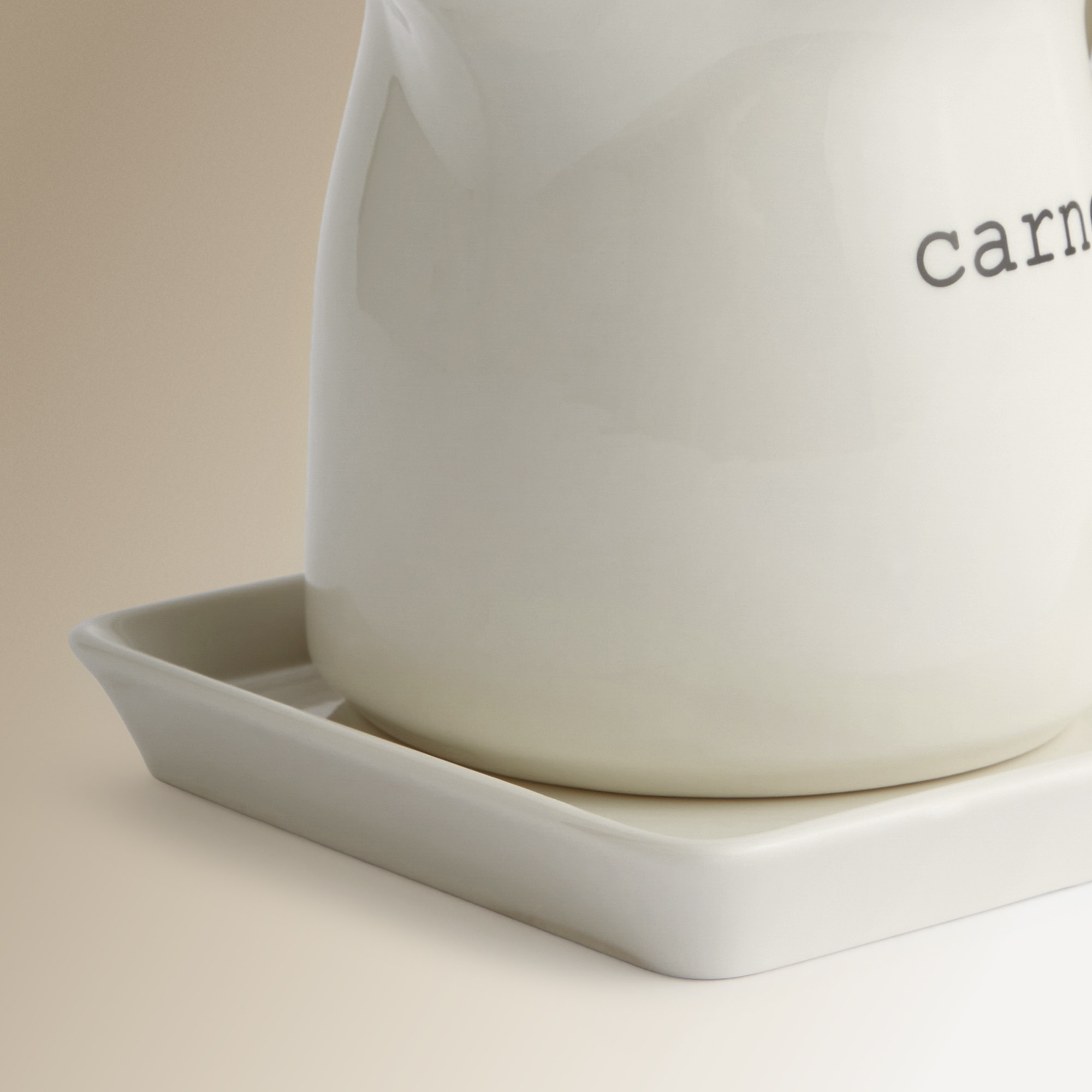 Conjunto de 2 Molheiras para Carne e Peixe em Cerâmica Branco-6