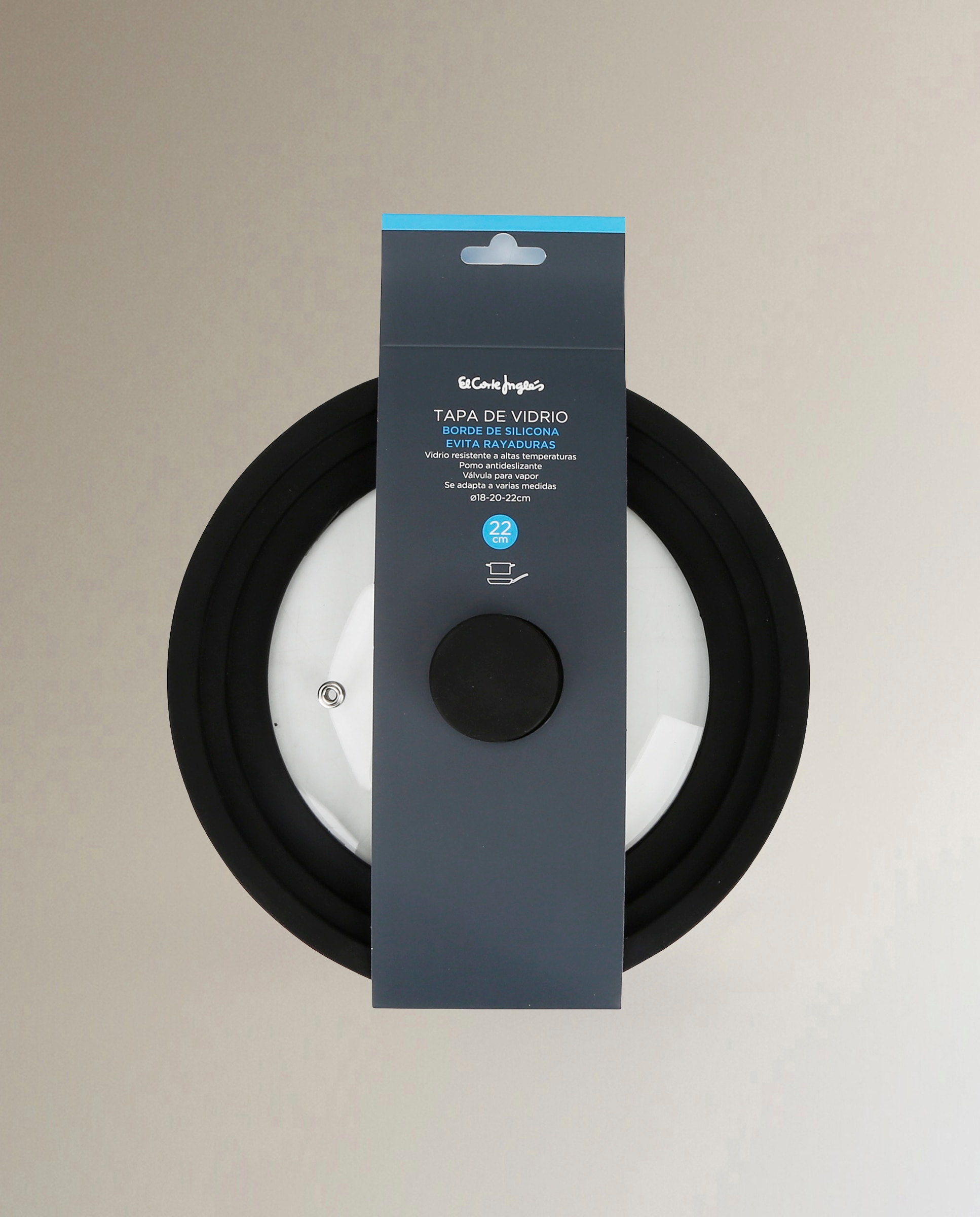 Tampa de vidro com Rebordo de Silicone Preto-3