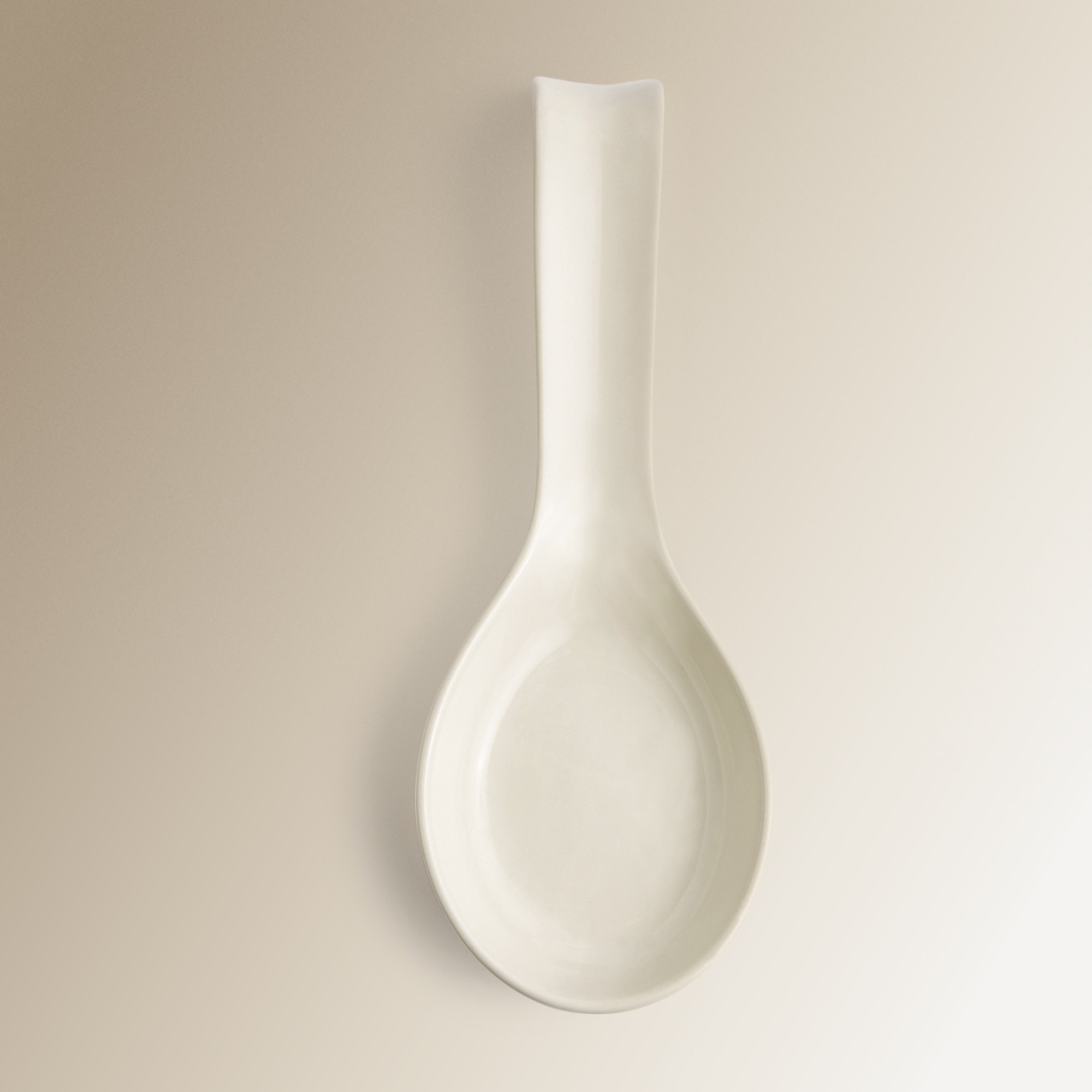 Base para colher de cerâmica Ecru Bege-1