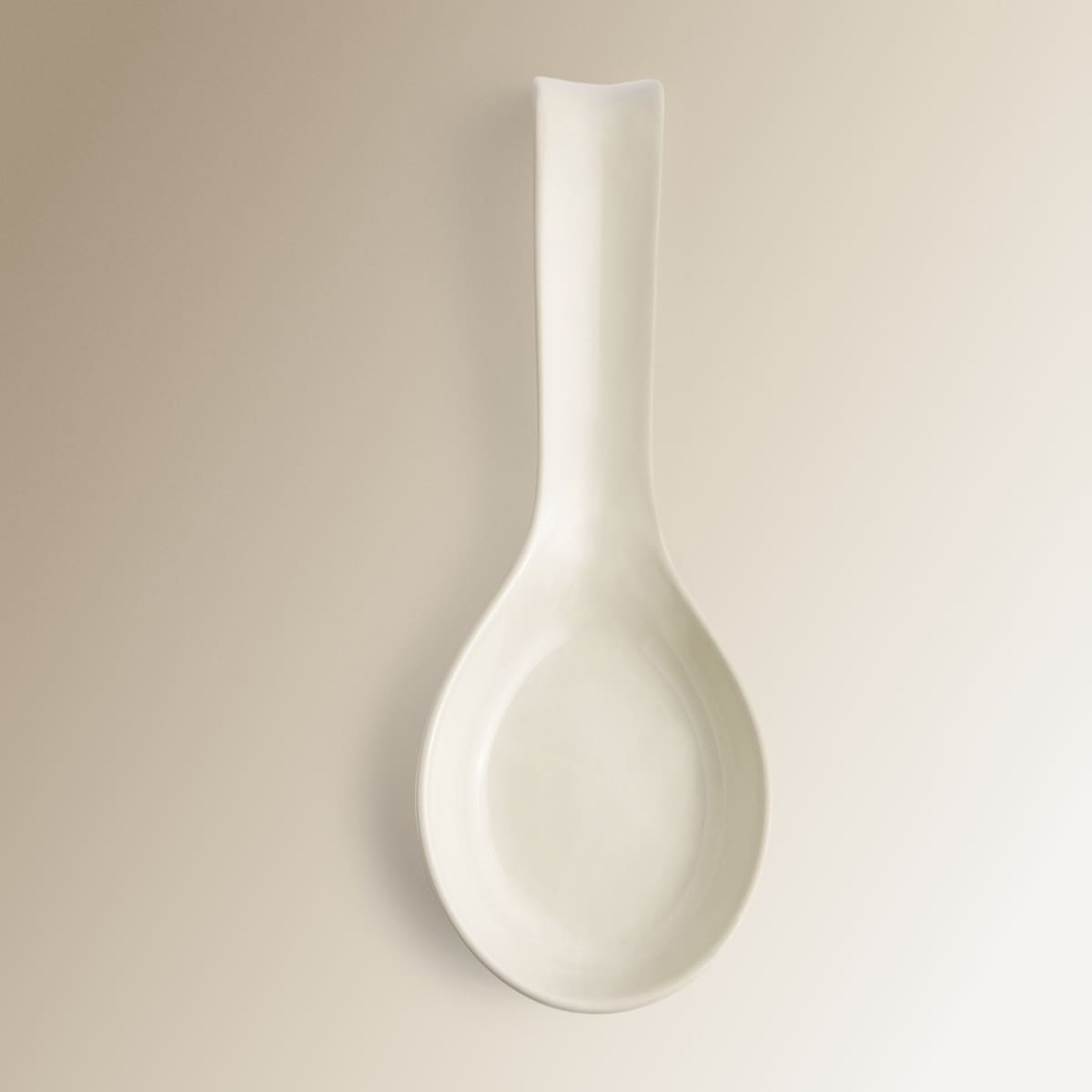 Base para colher de cerâmica Ecru Bege-1