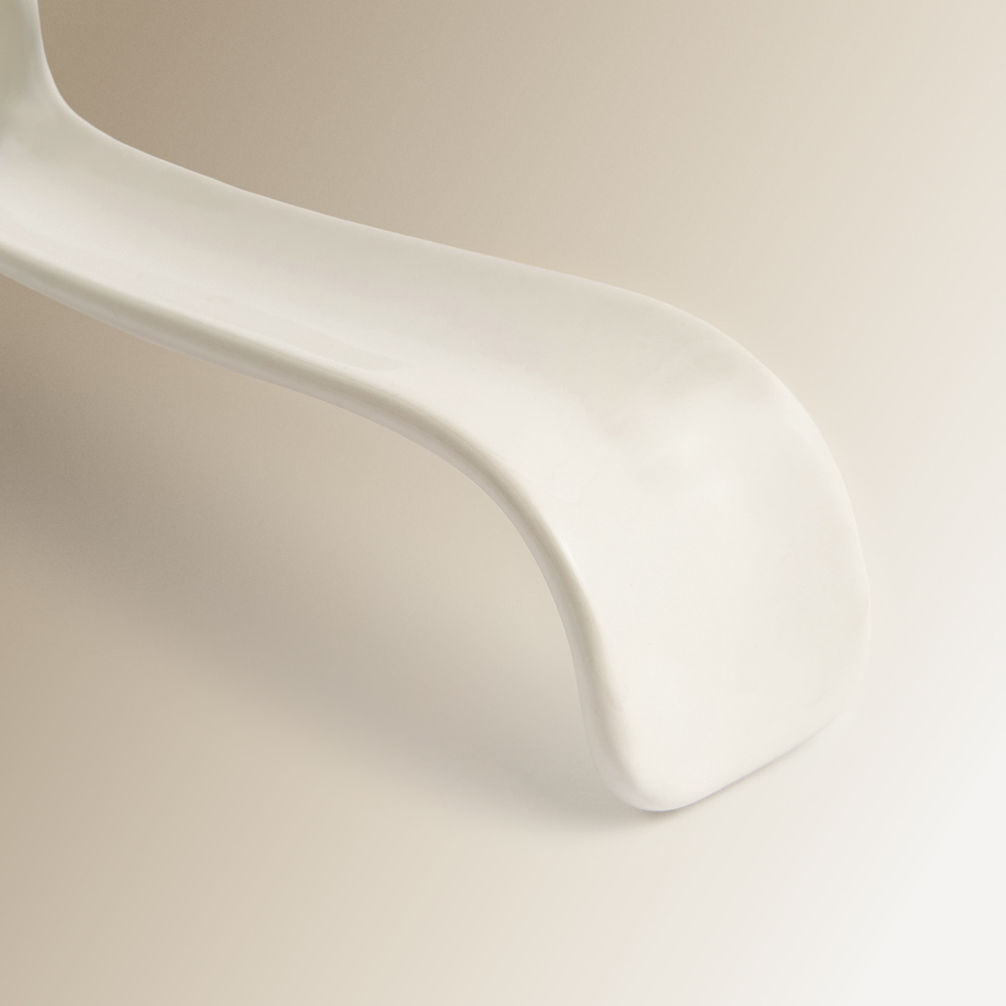 Base para colher de cerâmica Ecru Bege-4