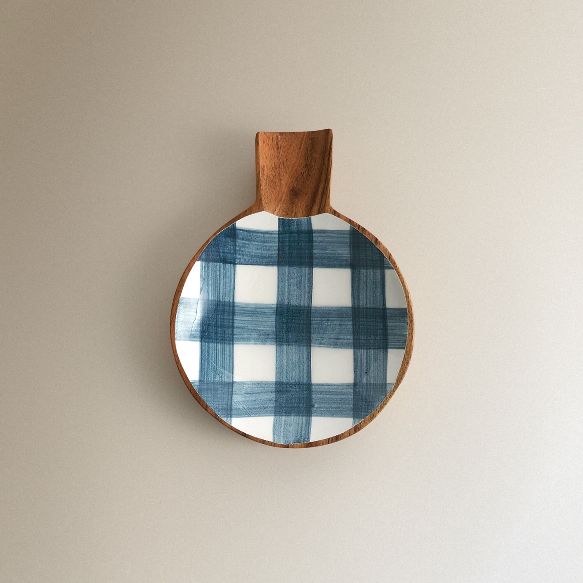 Base para Colher Envernizada Farm Azul-1