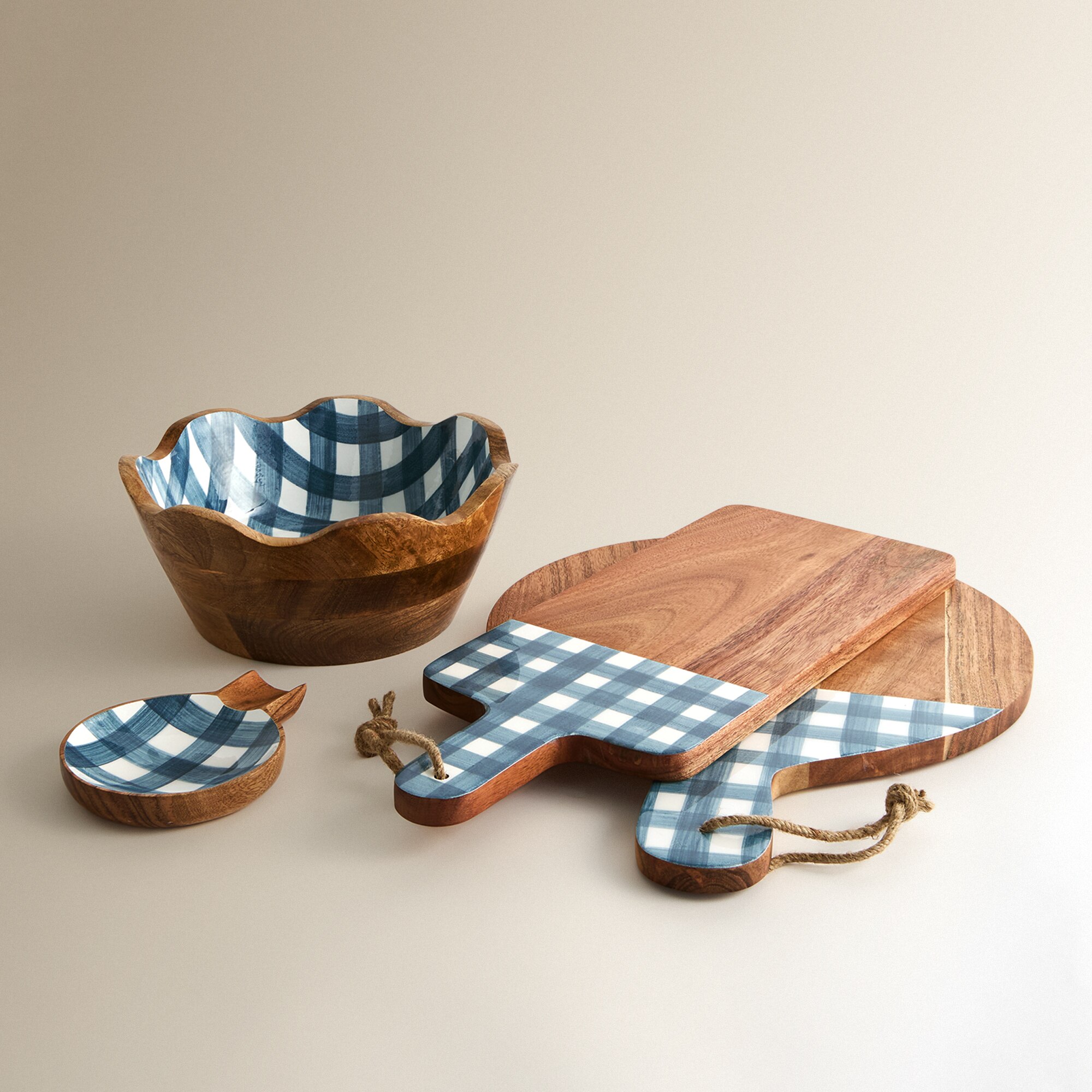 Base para Colher Envernizada Farm Azul-3