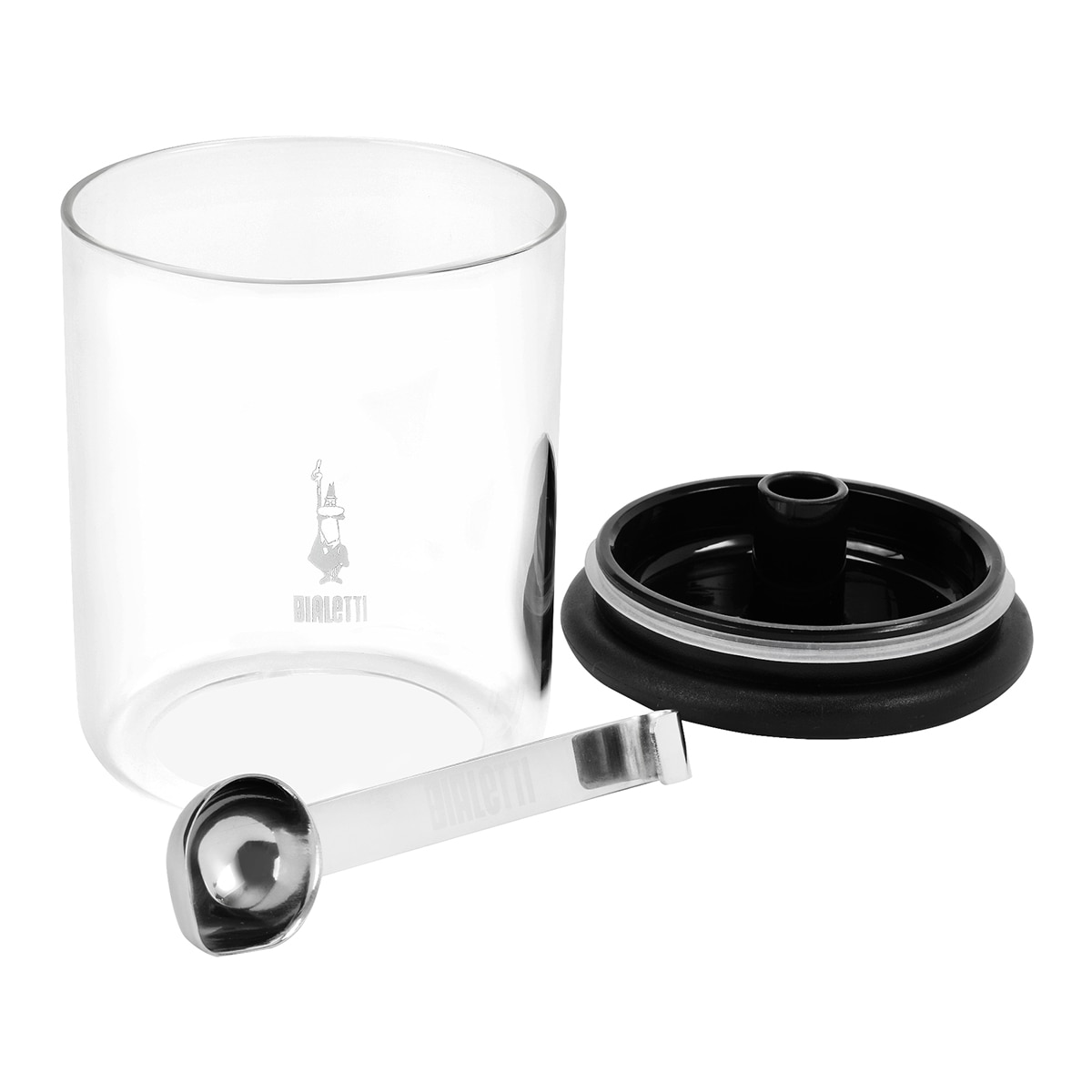 Frasco de vidro para café com colher doseadora Bialetti Transparente-2
