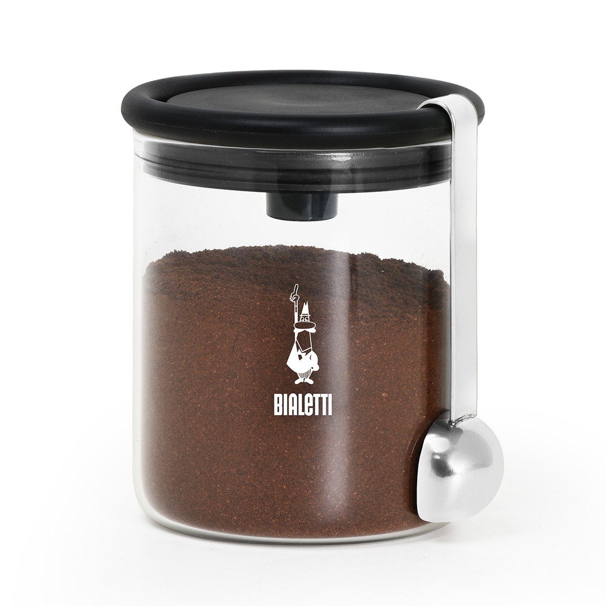 Frasco de vidro para café com colher doseadora Bialetti Transparente-3