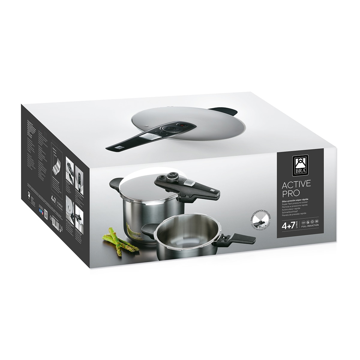 Conjunto de 2 Panelas de Pressão Active Pro - 4/7 L Aço-2